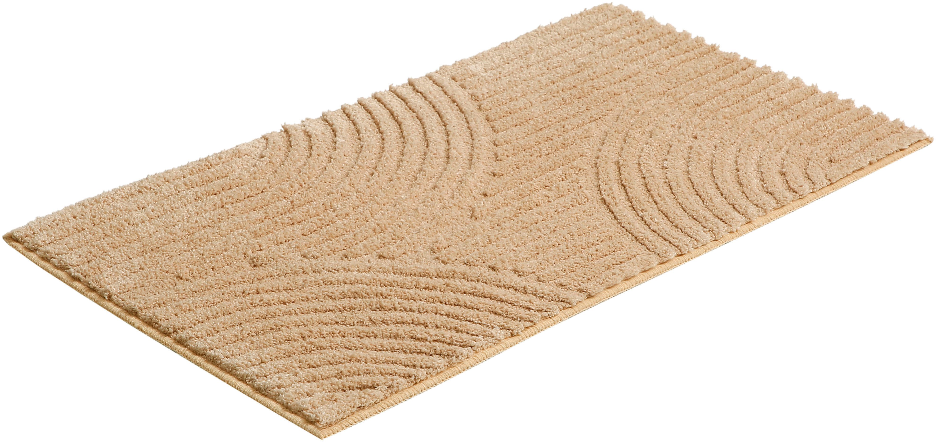 my home Badmat Ognon, Scandi, Boho, modern patroon Badkleed, uni-kleuren, hoog-laag effect (1 stuk)