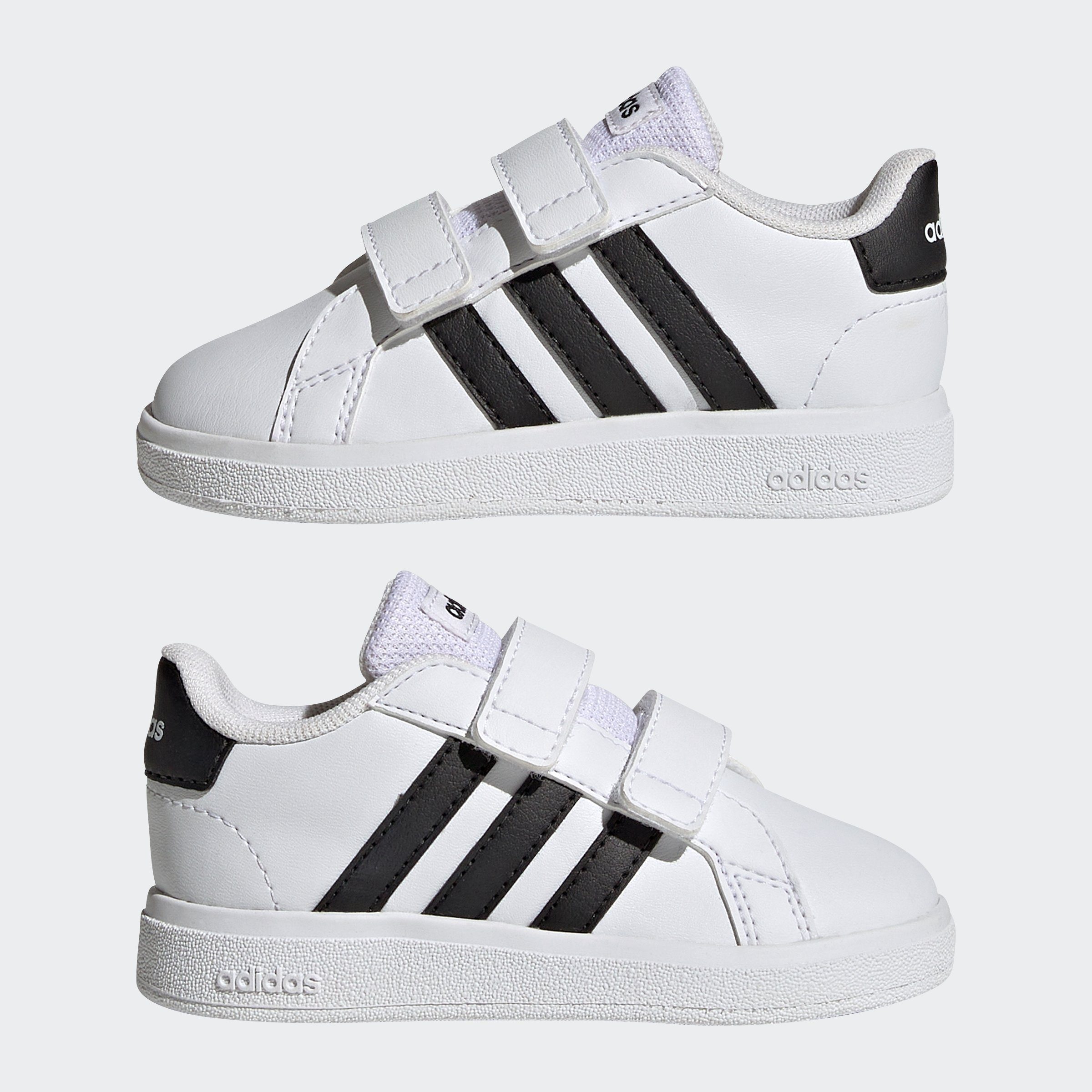 adidas Sportswear Sneakers GRAND COURT LIFESTYLE HOOK AND LOOP voor kinderen, ontwerp geïnspireerd door de adidas superstar