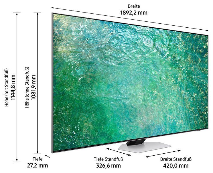 Samsung Led-TV GQ85QN85CAT, 214 cm / 85", 4K Ultra HD, Smart TV, Neo Quantum HDR, Neural Quantum Processor 4K, Gaming Hub
