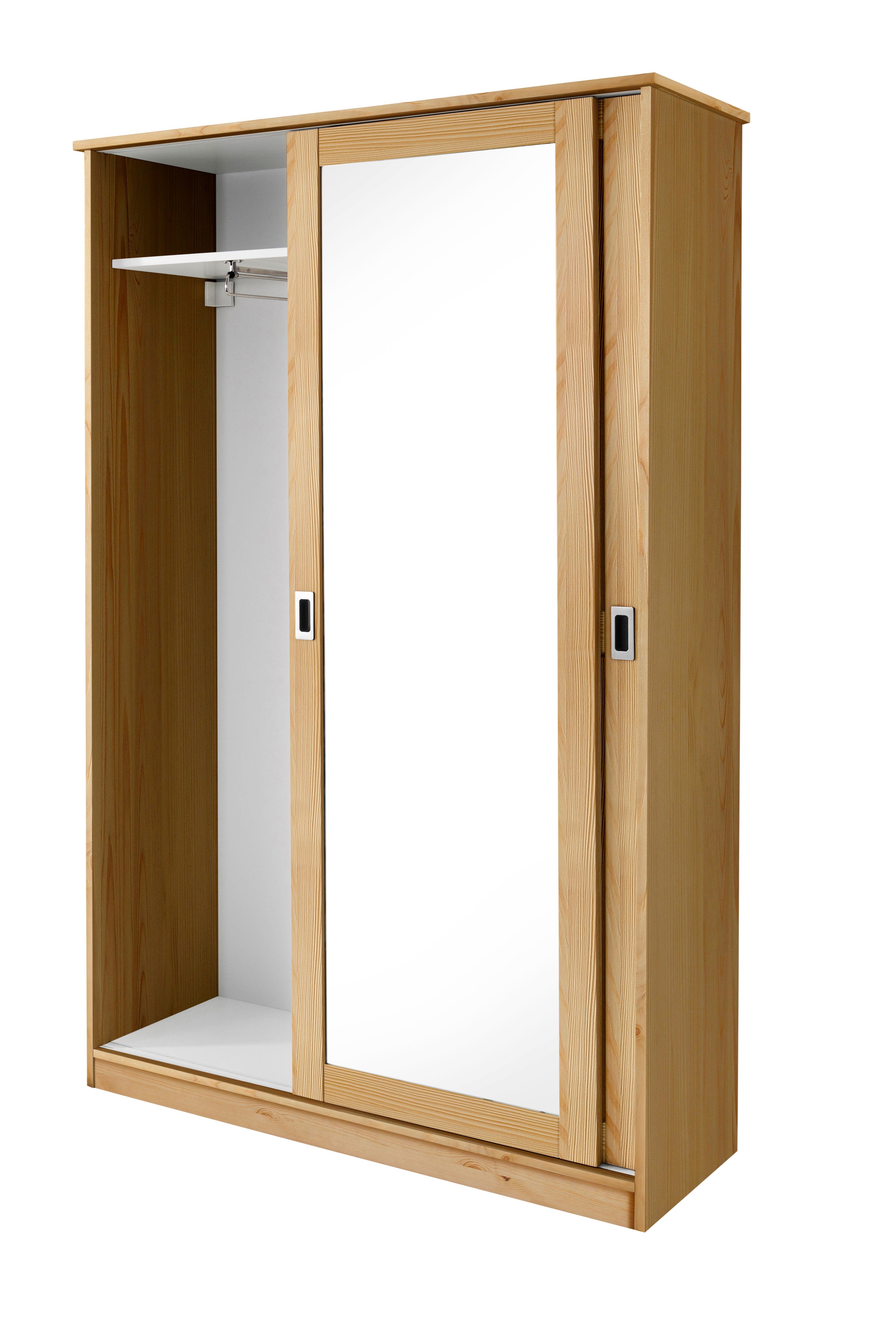 Home affaire Kledingkast Nekso met spiegel, breedte 114 cm, van mdf of massief hout, fsc®