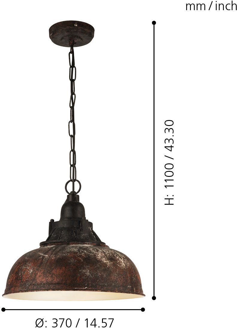 EGLO Hanglamp GRANTHAM 1 Hanglicht, hanglamp