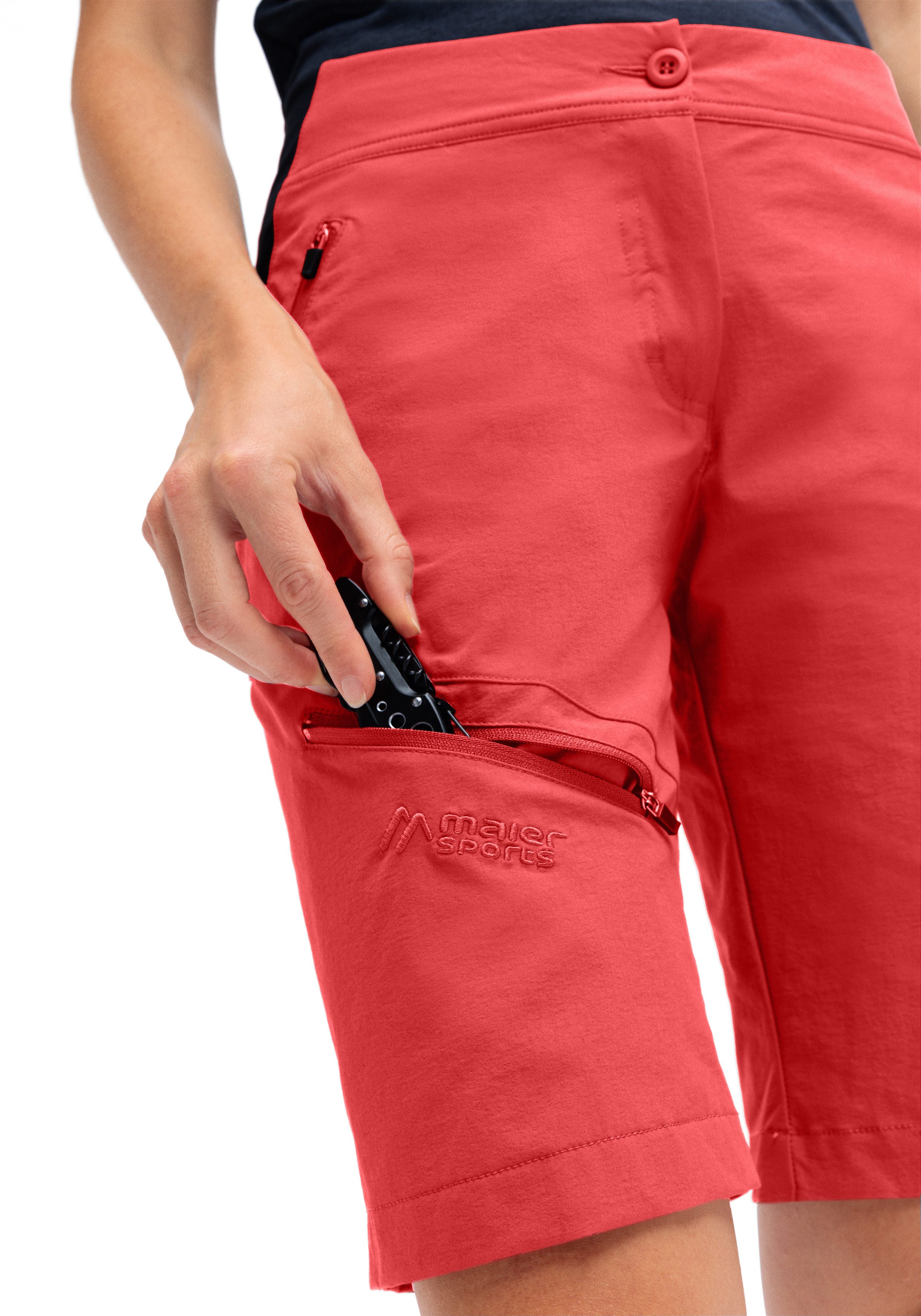 Maier Sports Outdoorbroek Inara Short Vario Dames shorts, korte wandelbroek, outdoorbroek, 4 zakken, regular fit