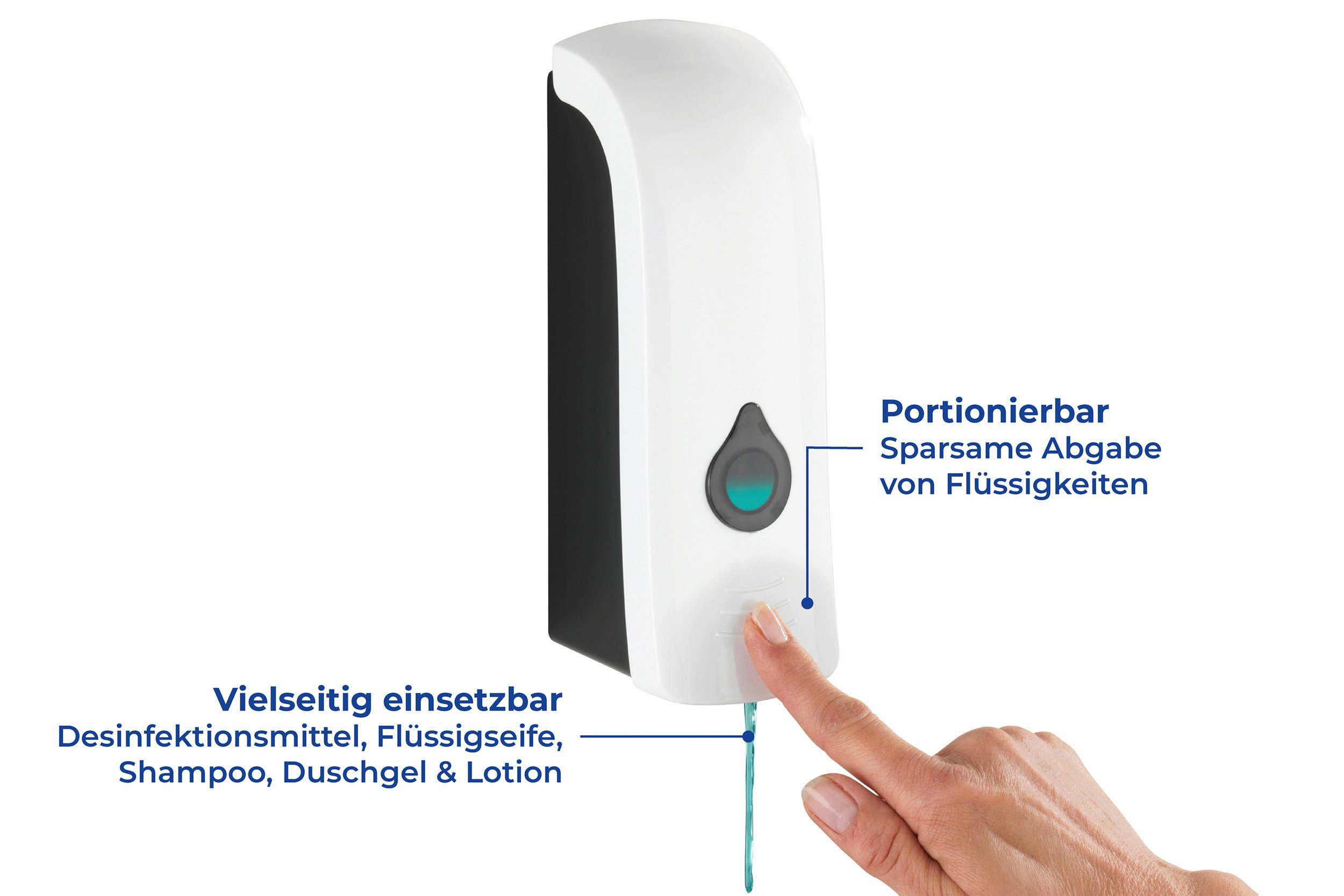 WENKO Desinfectiemiddel-dispenser Ranera S Wit, capaciteit: 280 ml (1-delig)