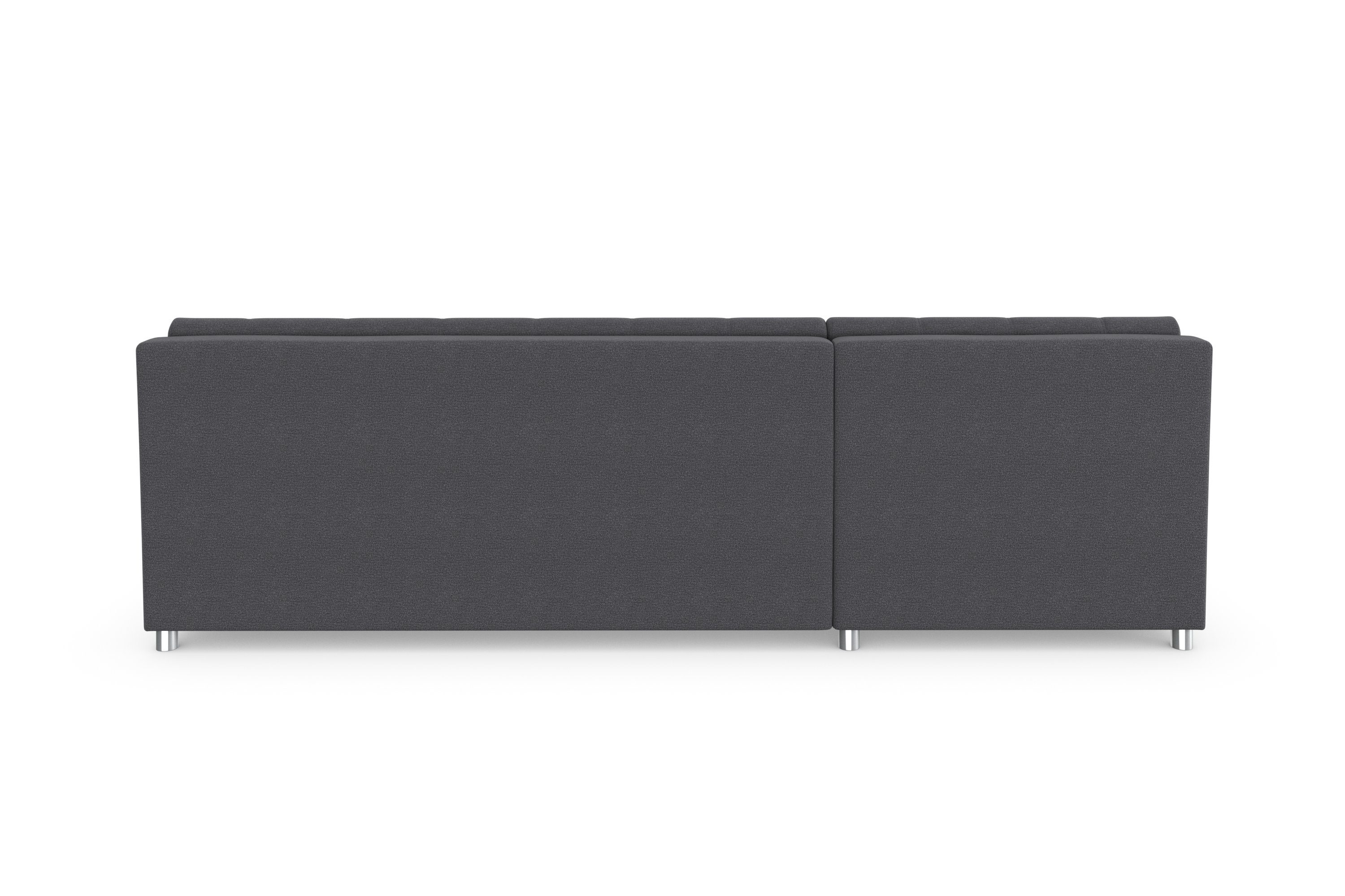 DOMO collection Hoekbank Treviso veel bekledingen, ook in cord, L-vorm, B/D/H: 267/80/83 cm optioneel met slaapbank functie, incl. sierkussens, hoogwaardig doorgestikt patroon