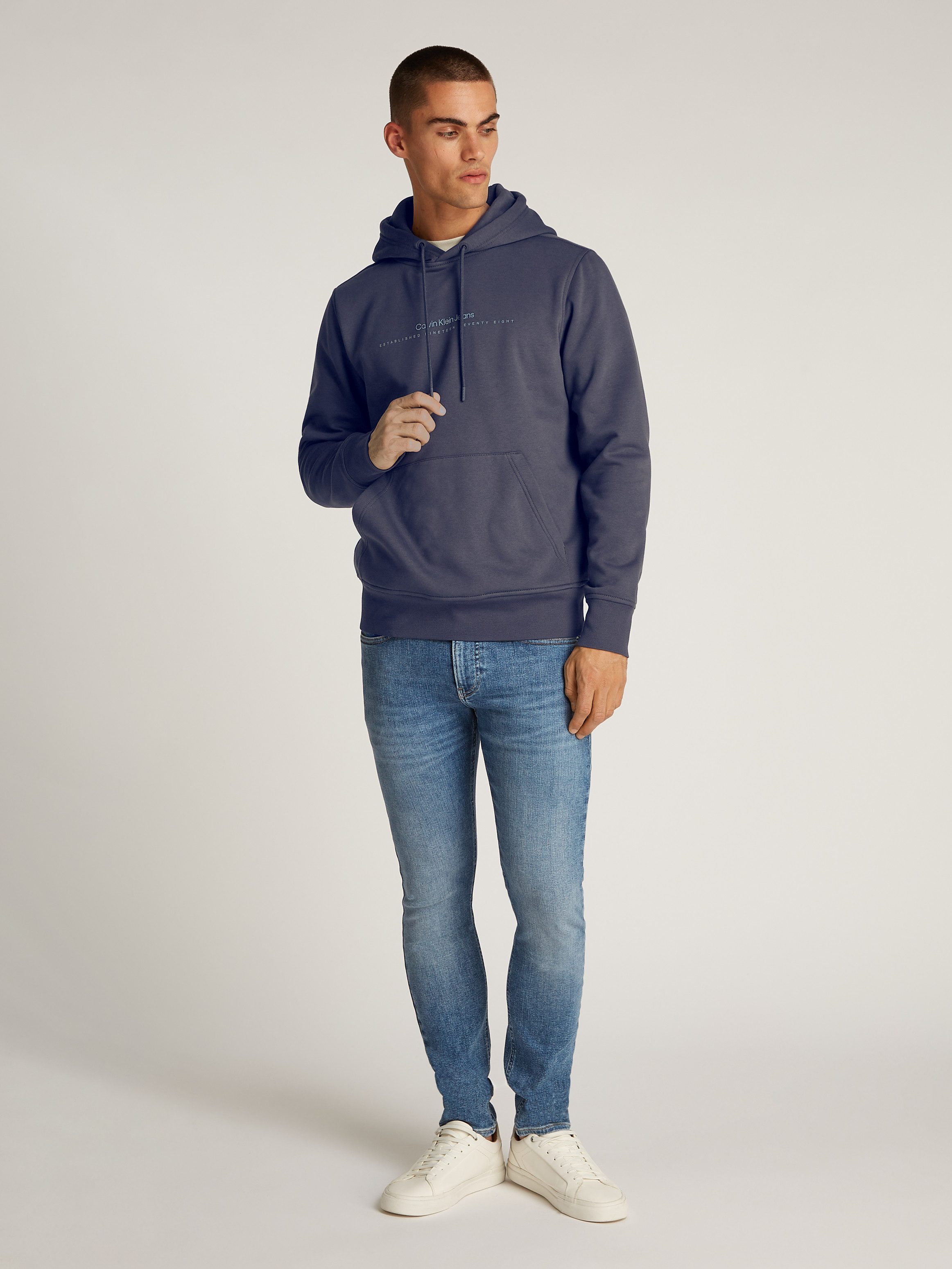 Calvin Klein Sweatshirt MINIMAL LOGO HOODIE Kangoeroezak, logoprint