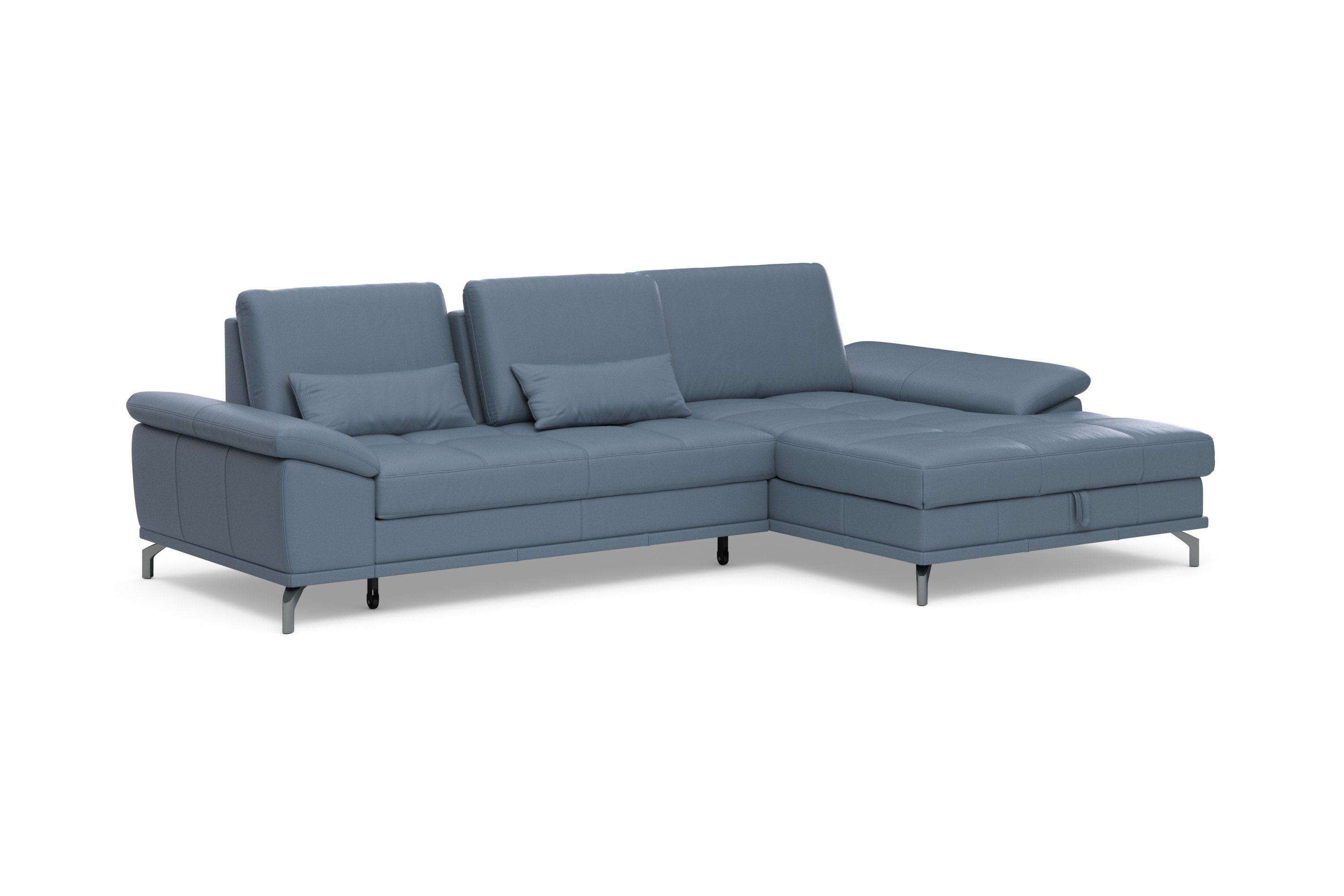 Places of Style Hoekbank Costello L-vorm, met zitdiepteverstelling, armleuningverstelling en