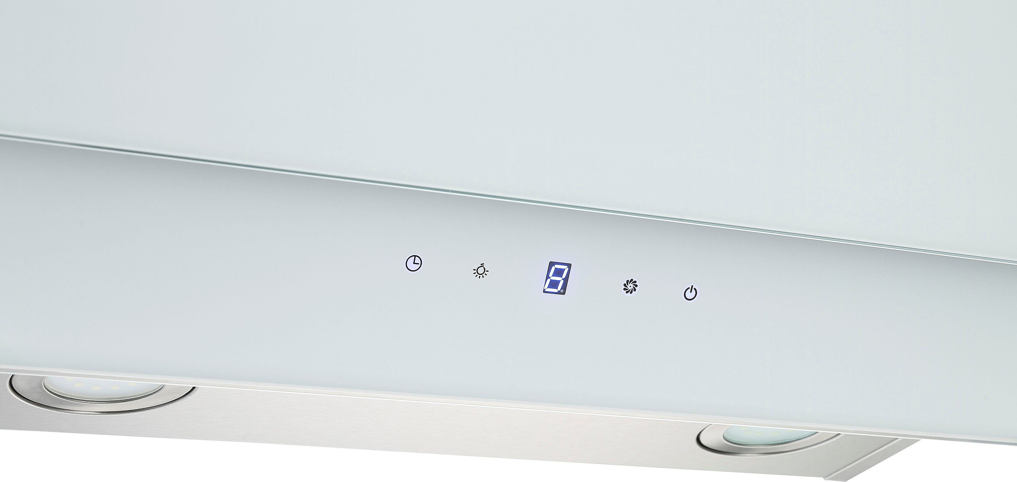 RESPEKTA Schuine wandkap CH 77060 60 cm, 3 vermogensniveaus, led-verlichting, geschikt voor afzuiging en recirculatie