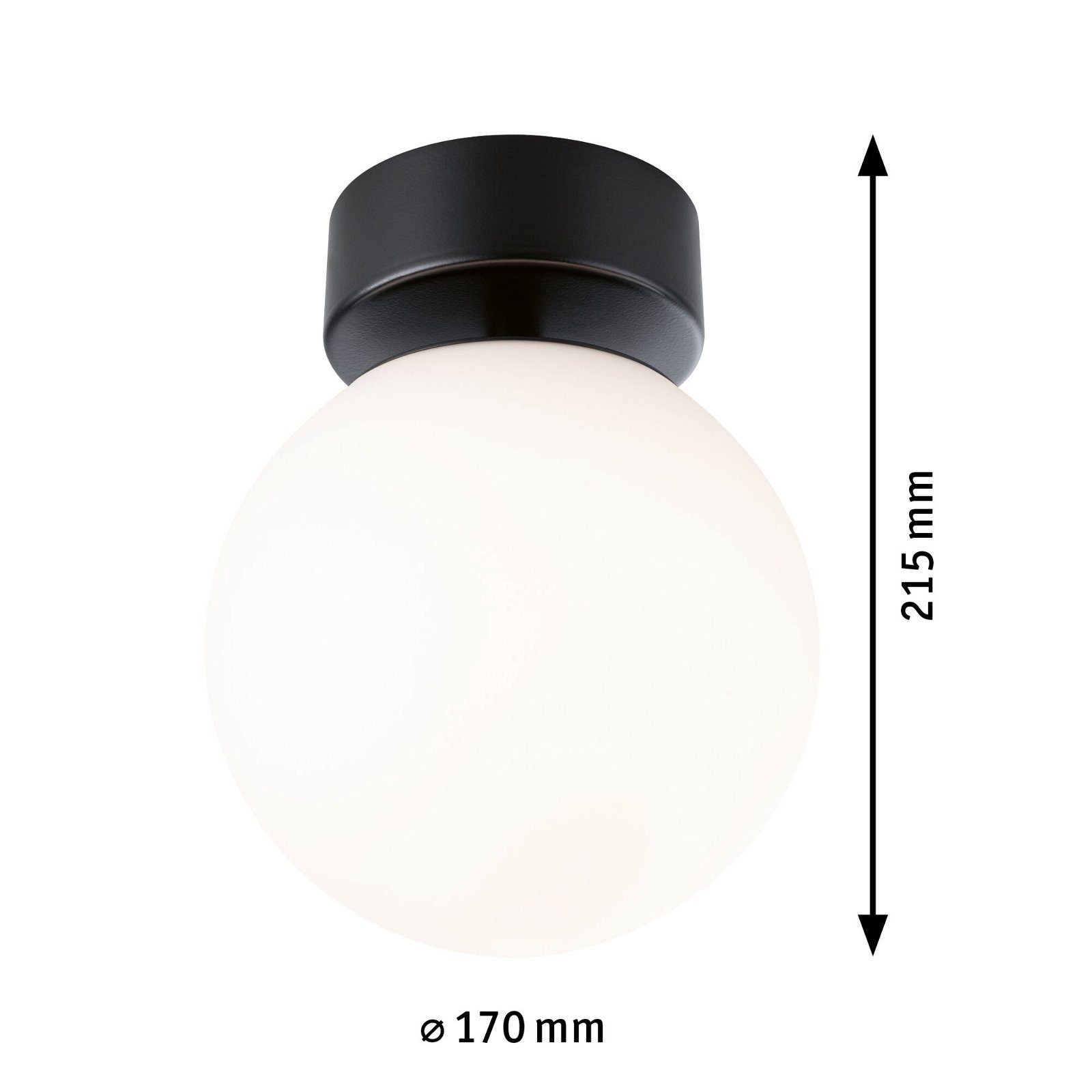 Paulmann Led-plafondlamp Selection Bathroom Gove IP44 3000K 9W Satin, Glas/Metaal (1 stuk)