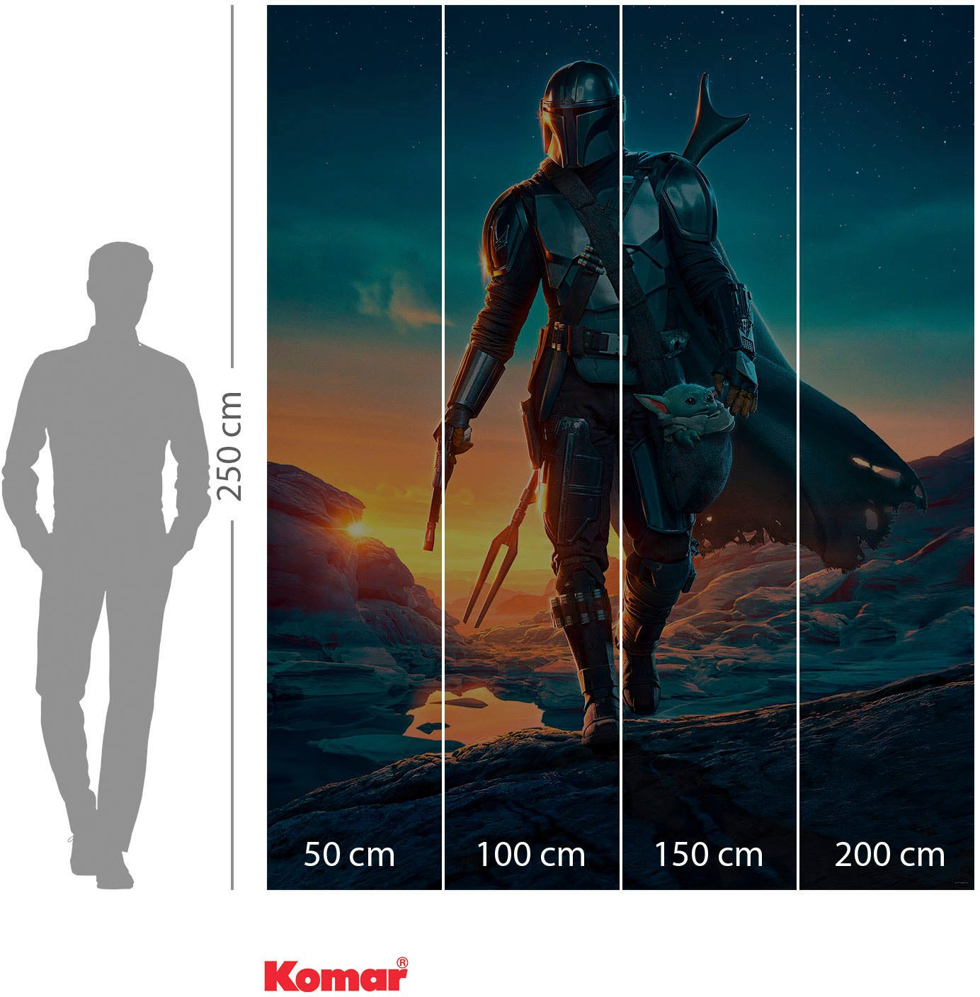 Komar Fotobehang Digitale print vlies - The Mandalorian Gunslingers - Afmeting 200 x 250 cm (1 stuk)