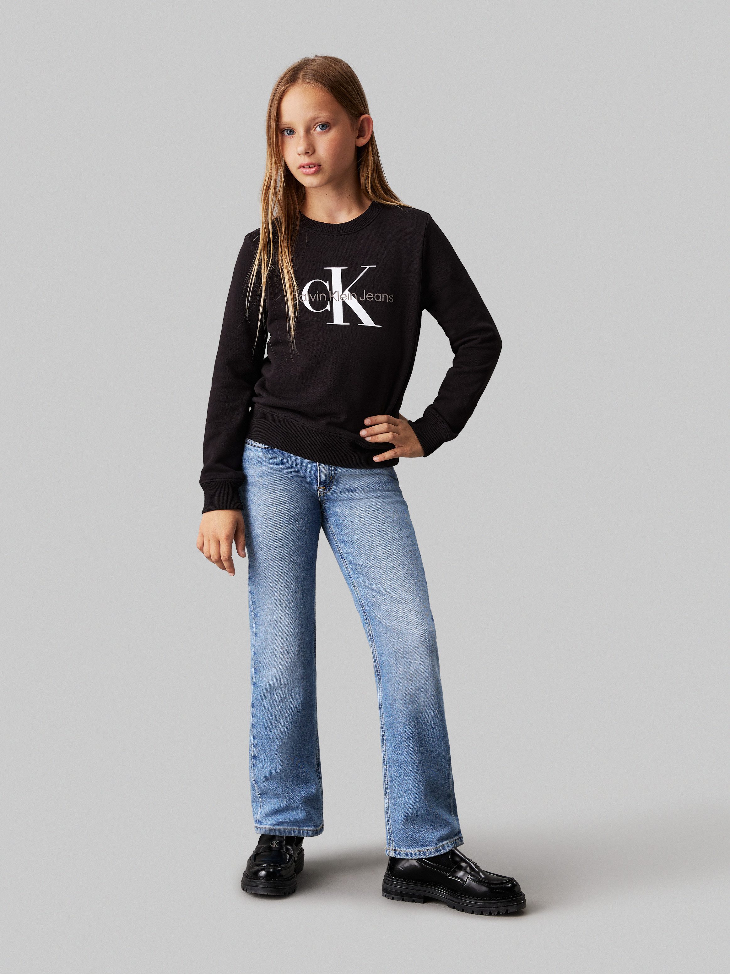 Calvin Klein Sweatshirt CK MONOGRAM TERRY CN voor kinderen tot 16 jaar en met logoprint