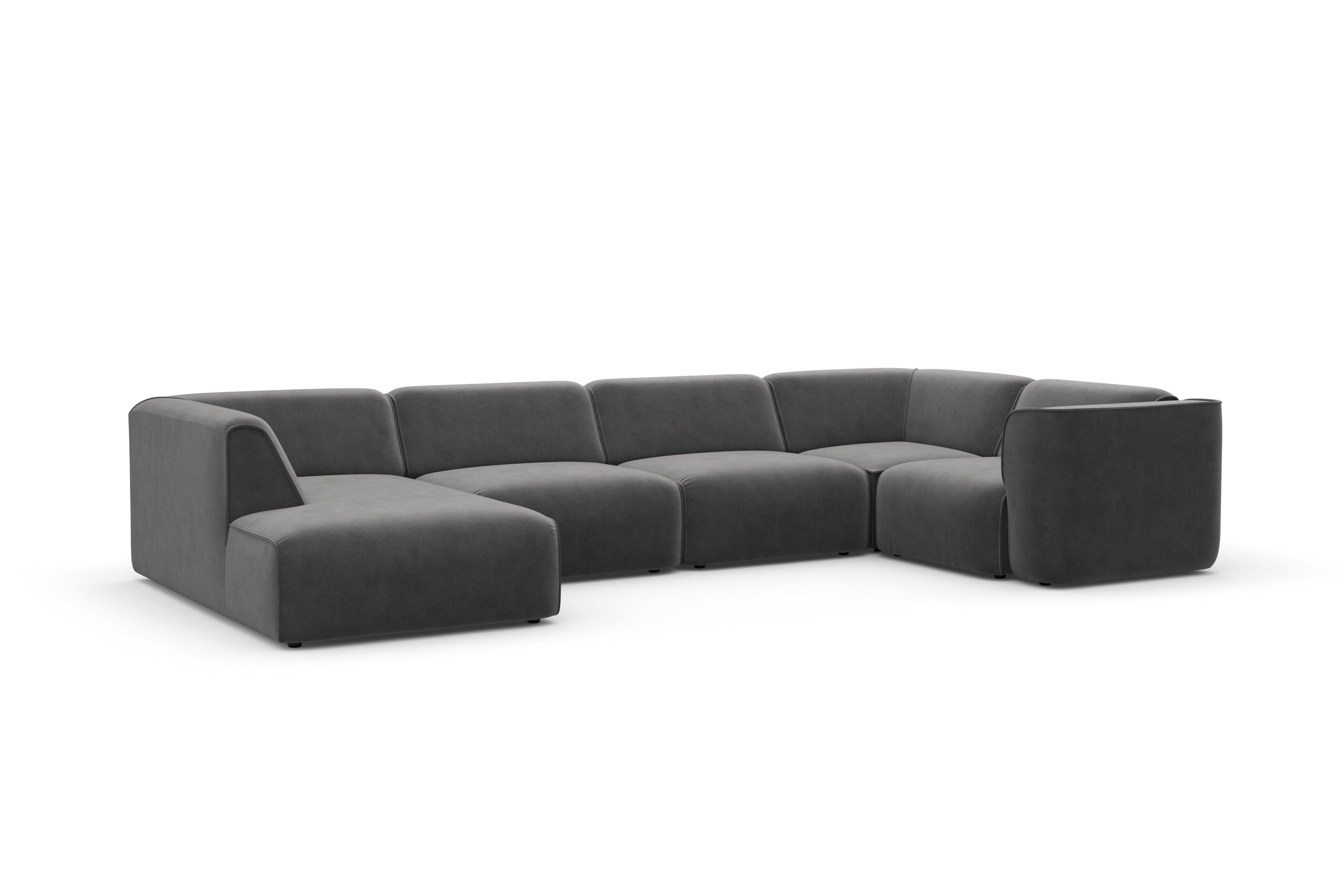 RAUM.ID Zithoek Merid U-vorm, altijd uitbreidbaar met modules, B/D/H: 367/206/70 cm