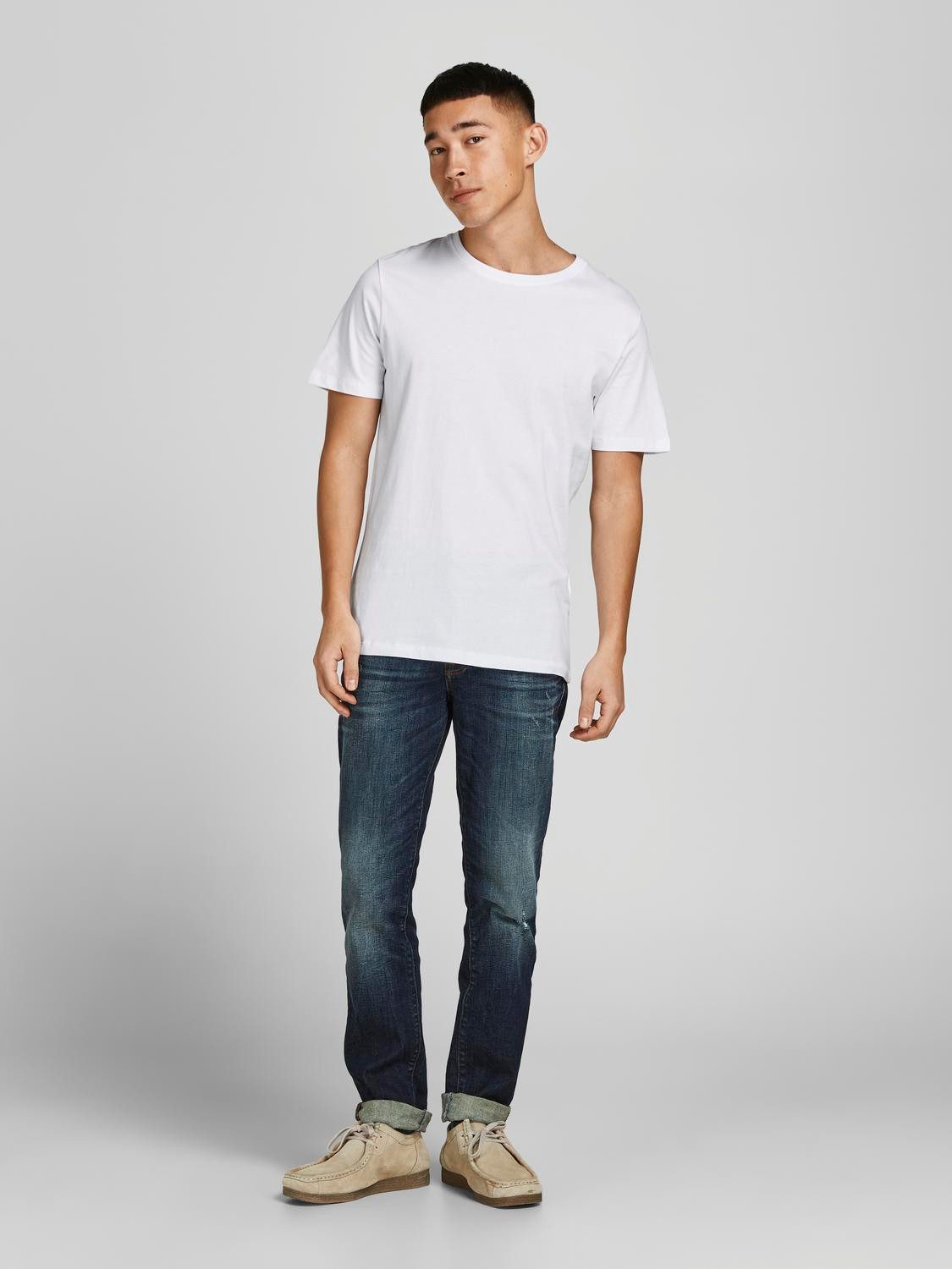 Jack & Jones Shirt met ronde hals JJEORGANIC BASIC TEE SS O-NE 3PK MP NOOS (set, 3-delig)