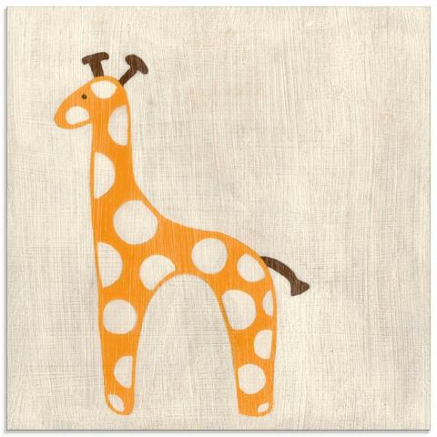 Artland Print op glas Uitstekende vrienden-giraf