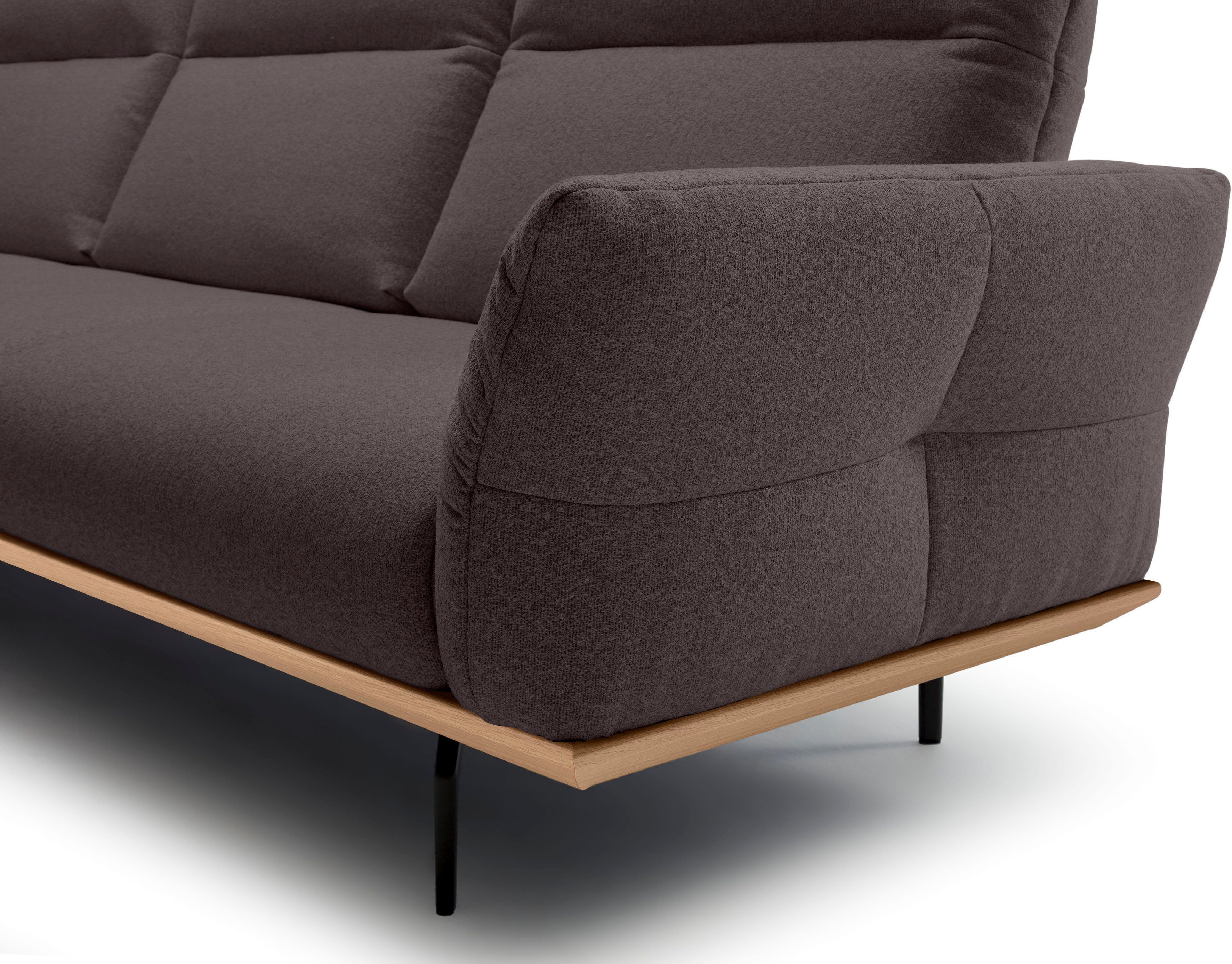 Creation BY ROLF BENZ Hoekbank CR.460 Sokkel in eiken, onderstel in umbra grijs, breedte 318 cm