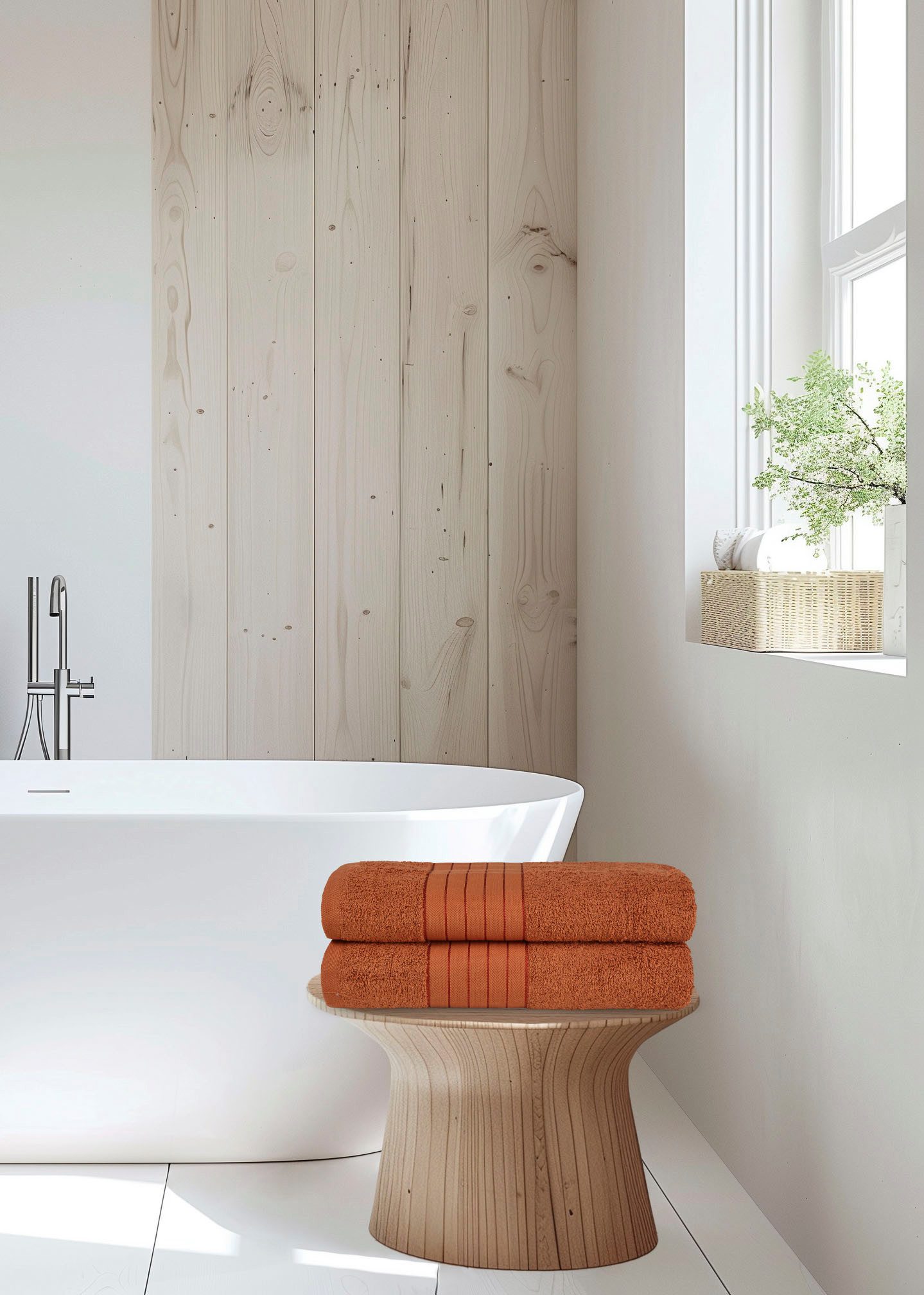 good morning Badlaken Uni Towels Katoen, walkfrottee, bies, 500 GSM, effen, zonder ophangbeugel (2 stuks)