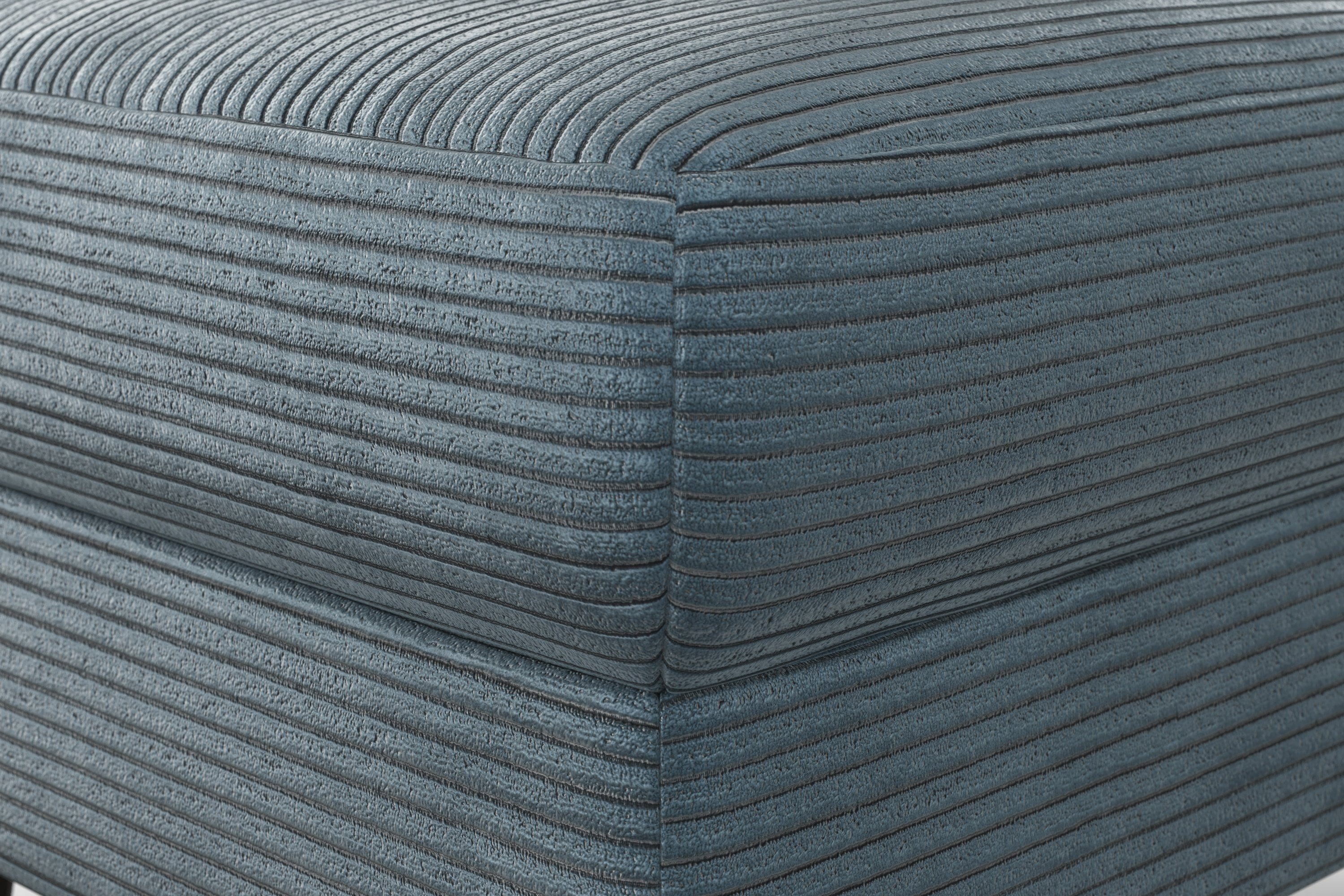 Home affaire Hocker Summer met bergruimte, cord-bekleding, wengékleurige houten poten