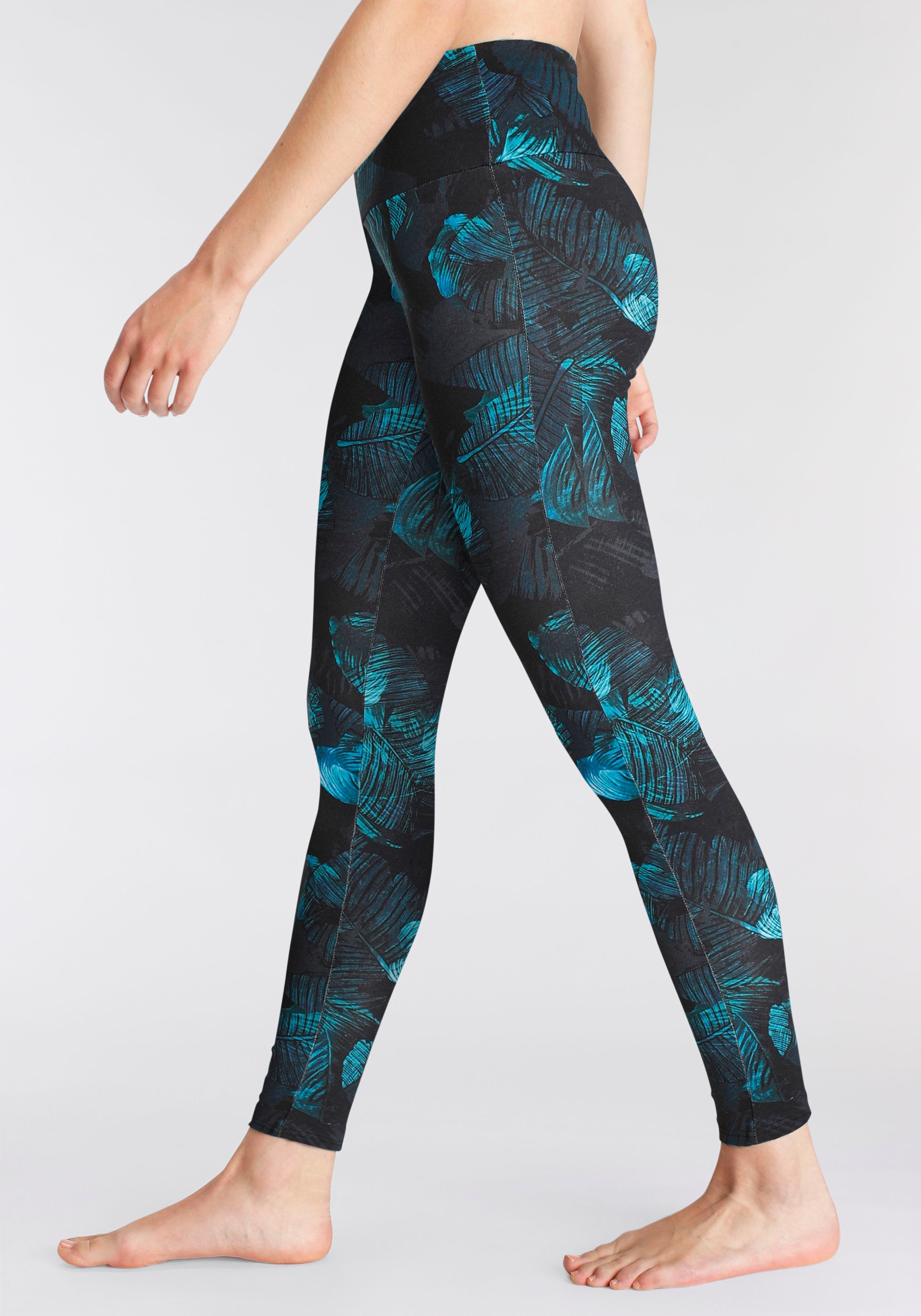 H.I.S Legging met tropische palmprint, loungewear