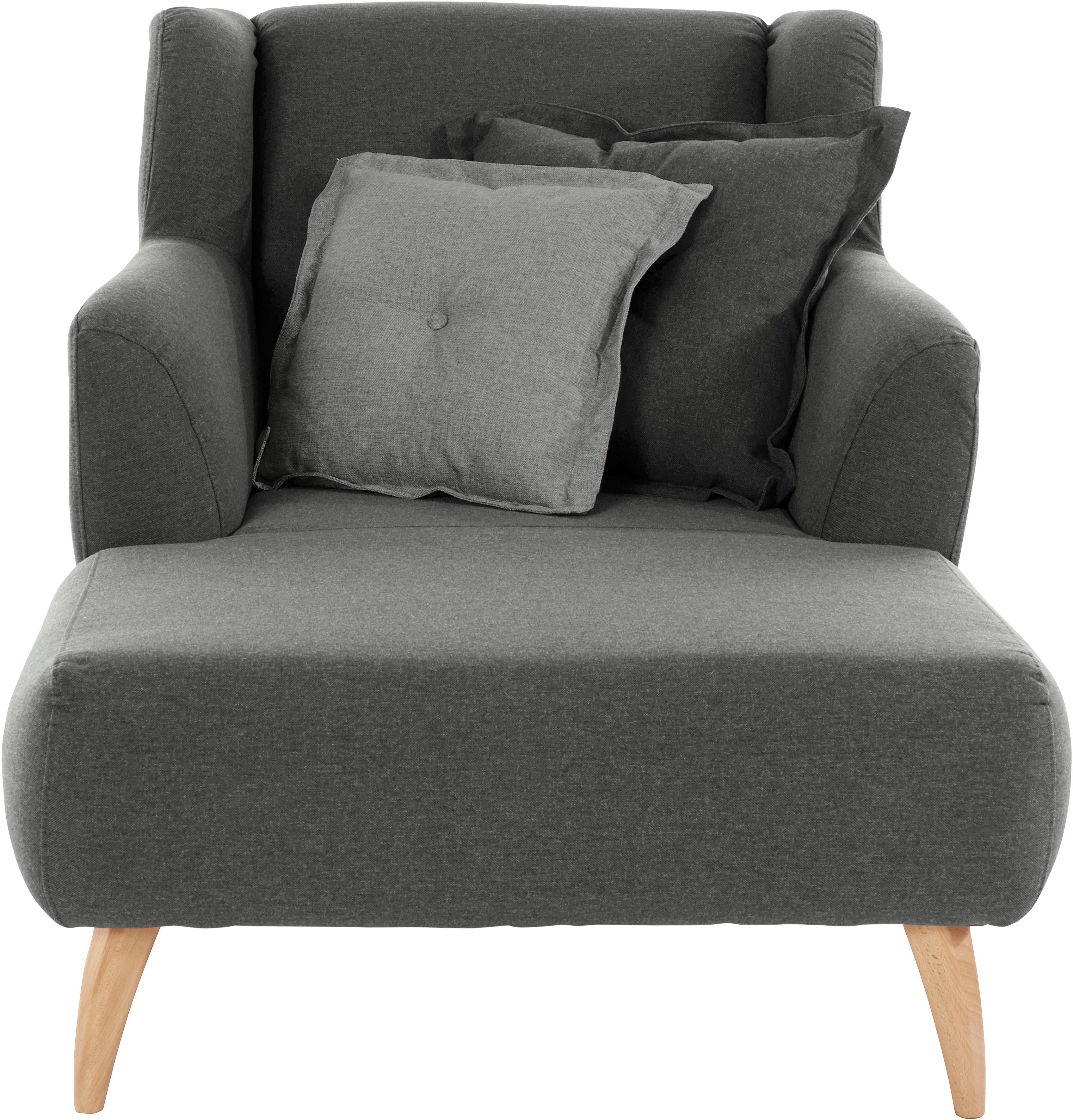 Home affaire Loveseat Baggio met houten voetjes