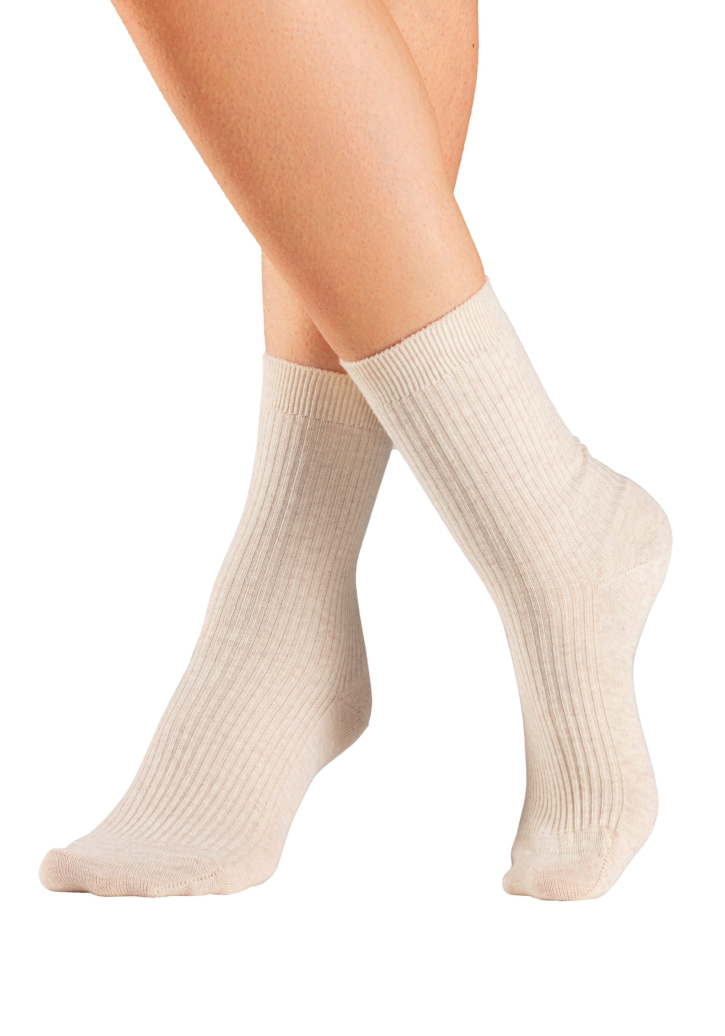 Lavana Basic sokken met fijne rib (set, 5 paar)