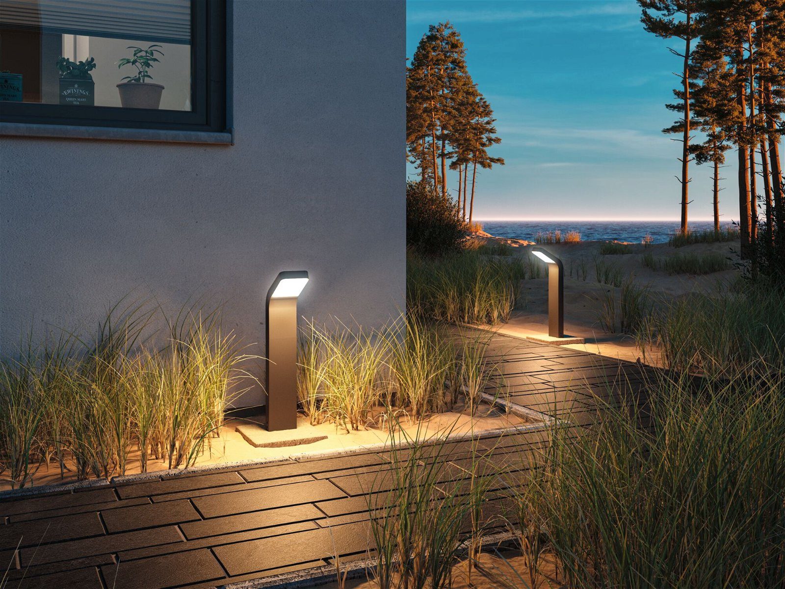 Paulmann Led-bolderlamp Kulma IP44 500mm 3000K 7,5W 520lm 230V Antraciet Aluminium (1 stuk)
