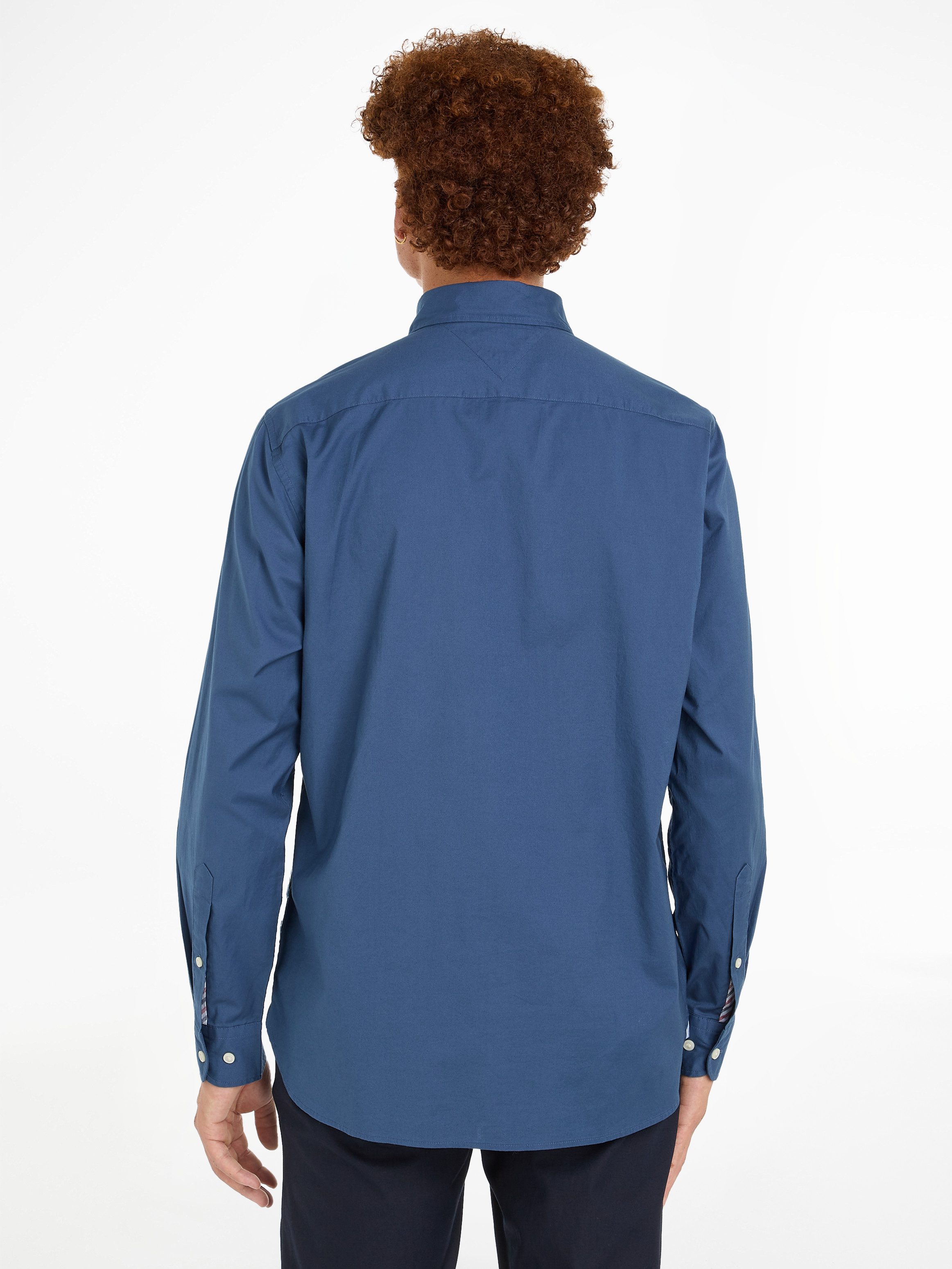Tommy Hilfiger Overhemd met lange mouwen FLEX POPLIN RF SHIRT met labelschild binnenin de knoopsluiting (1-delig)