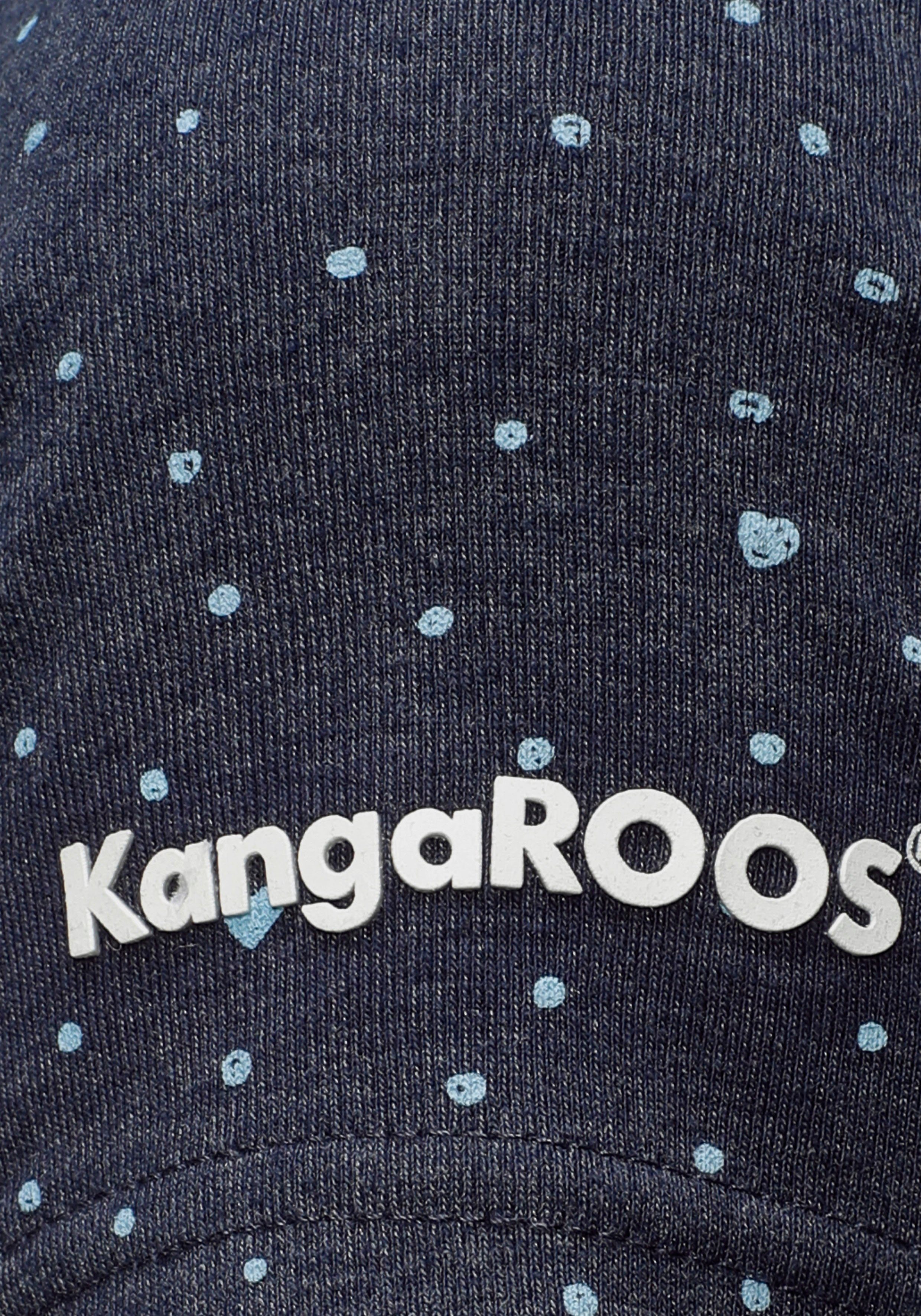 KangaROOS T-shirt Korte mouwen, elastische ribstof, met hartpatroon, ronde hals