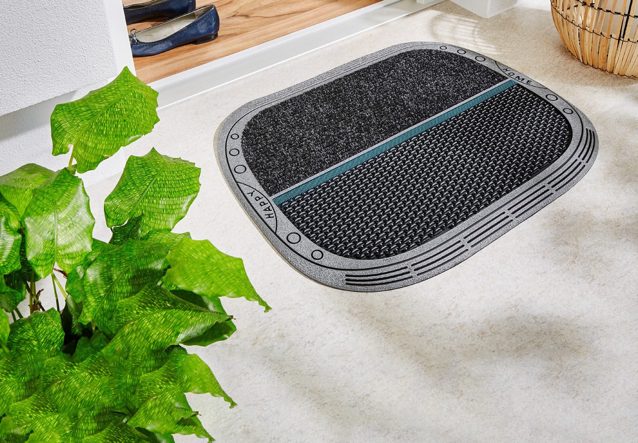 Home2Fashion Mat Clean Colorado RU Vuilafstotende mat, met tekst, robuust, geschikt voor binnen en buiten