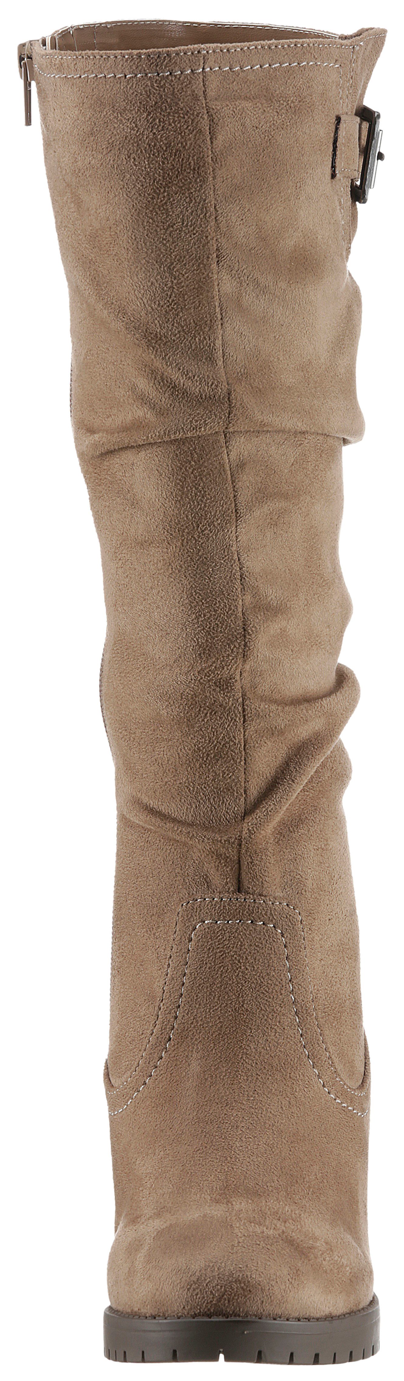 Aniston SHOES Laarzen met plooien aan de slouchy schacht - nieuwe collectie