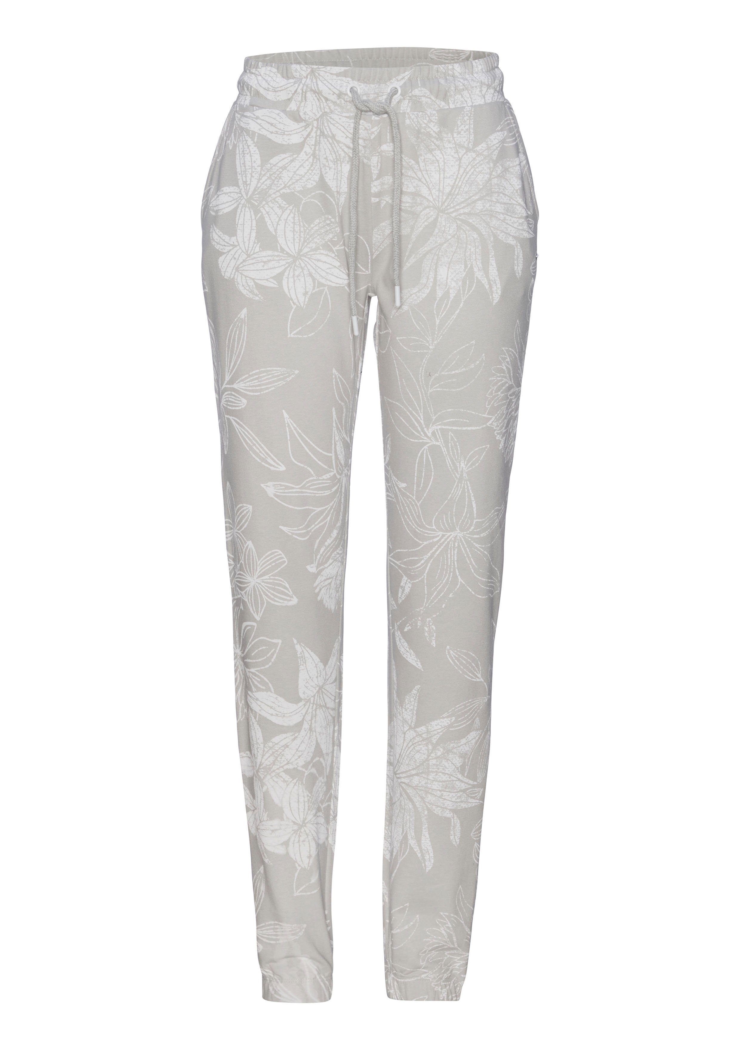 Lascana Loungebroek met bloemen alloverprint, loungepak