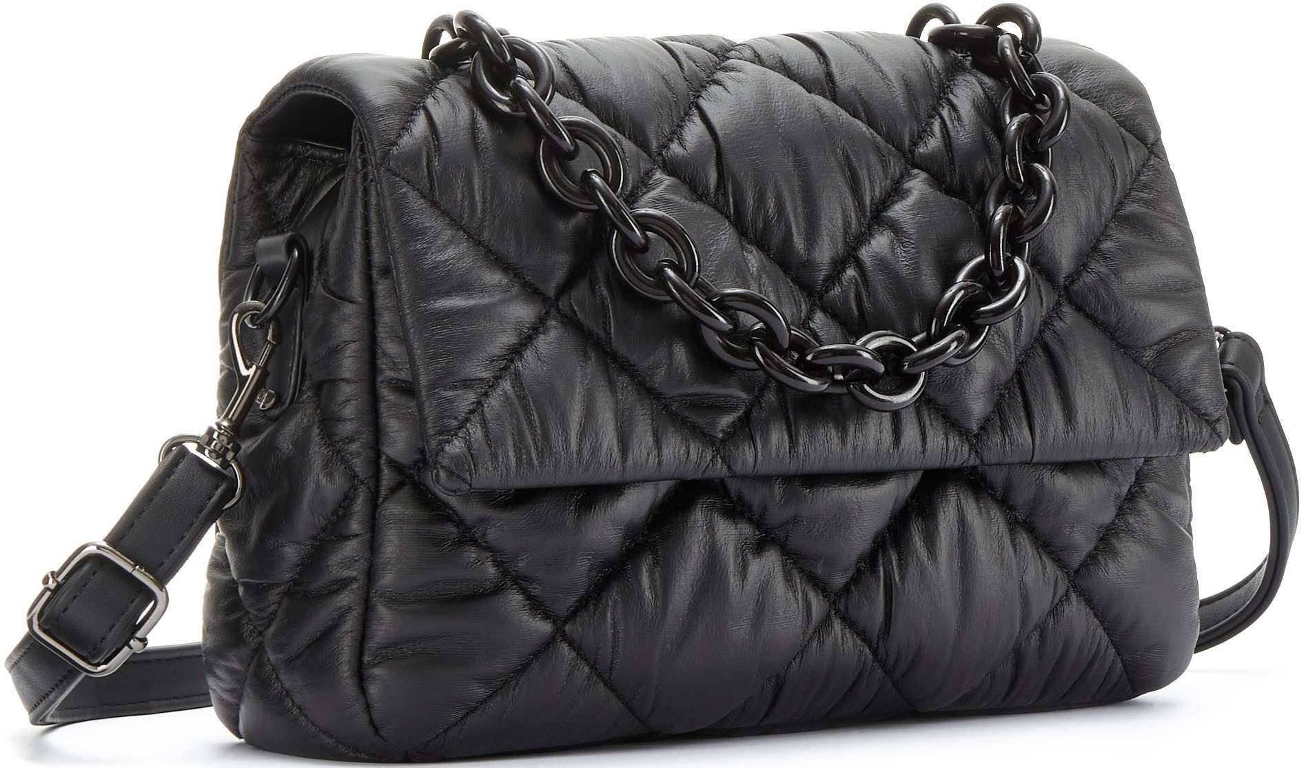 Vivance Schoudertas Tas Minibag, handtas, schoudertas, crossbody bag VEGAN dames schoudertassen maat 18 cm zwart