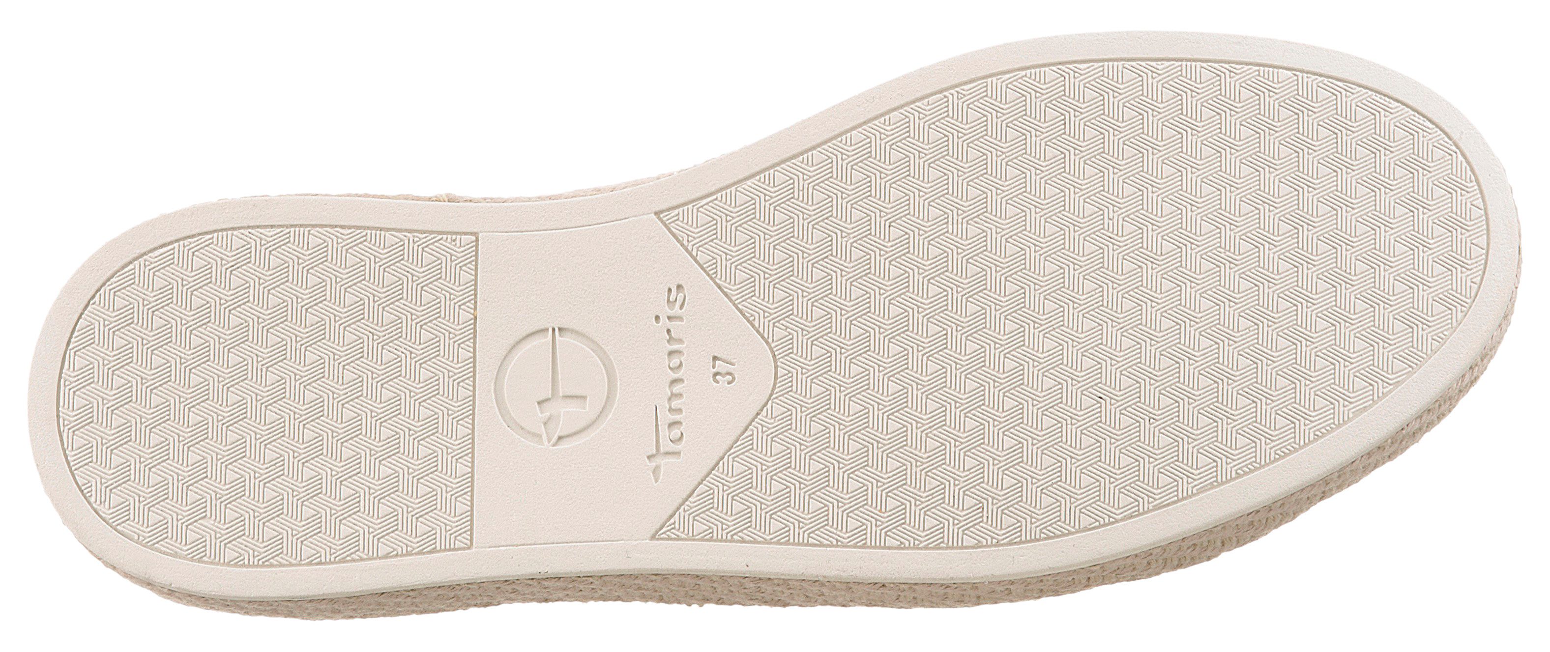 Tamaris Plateausneakers , freizeitschoen, lage schoen, veterschoen met haakapplicatie