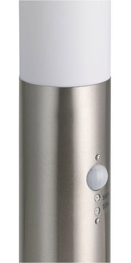 EGLO Sokkellamp HELSINKI LED padlamp, buitenverlichting, bewegingssensor, IP44, roestvrij staal (1 stuk)