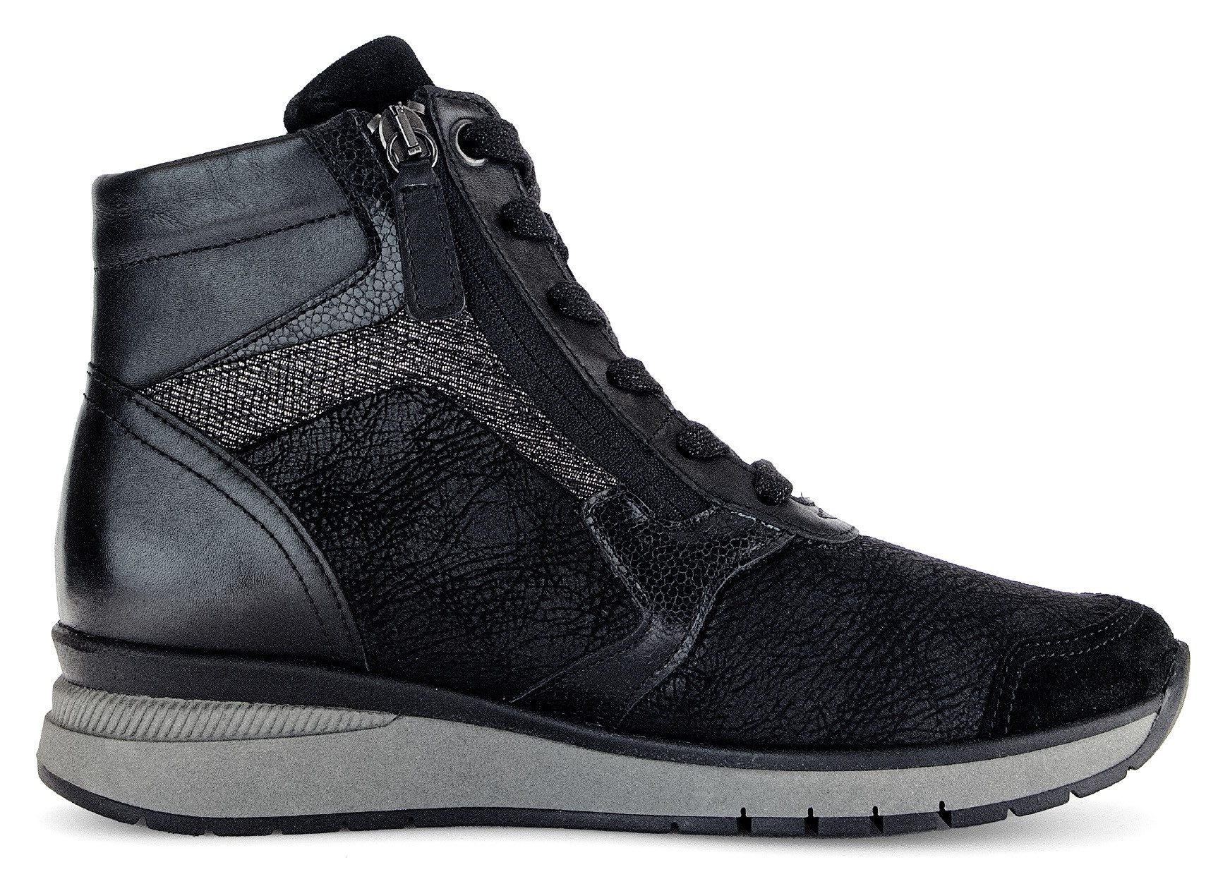 Gabor Sneakers met sleehak Capri , comfortabele schoen, high-top sneaker, veterschoen, comfortabele breedte k (extra breed)