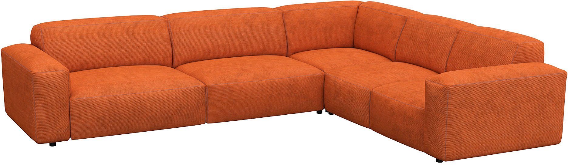 FLEXLUX Hoekbank Lucera, super comfortabel door hoogwaardige zitconstructie met koudschuim