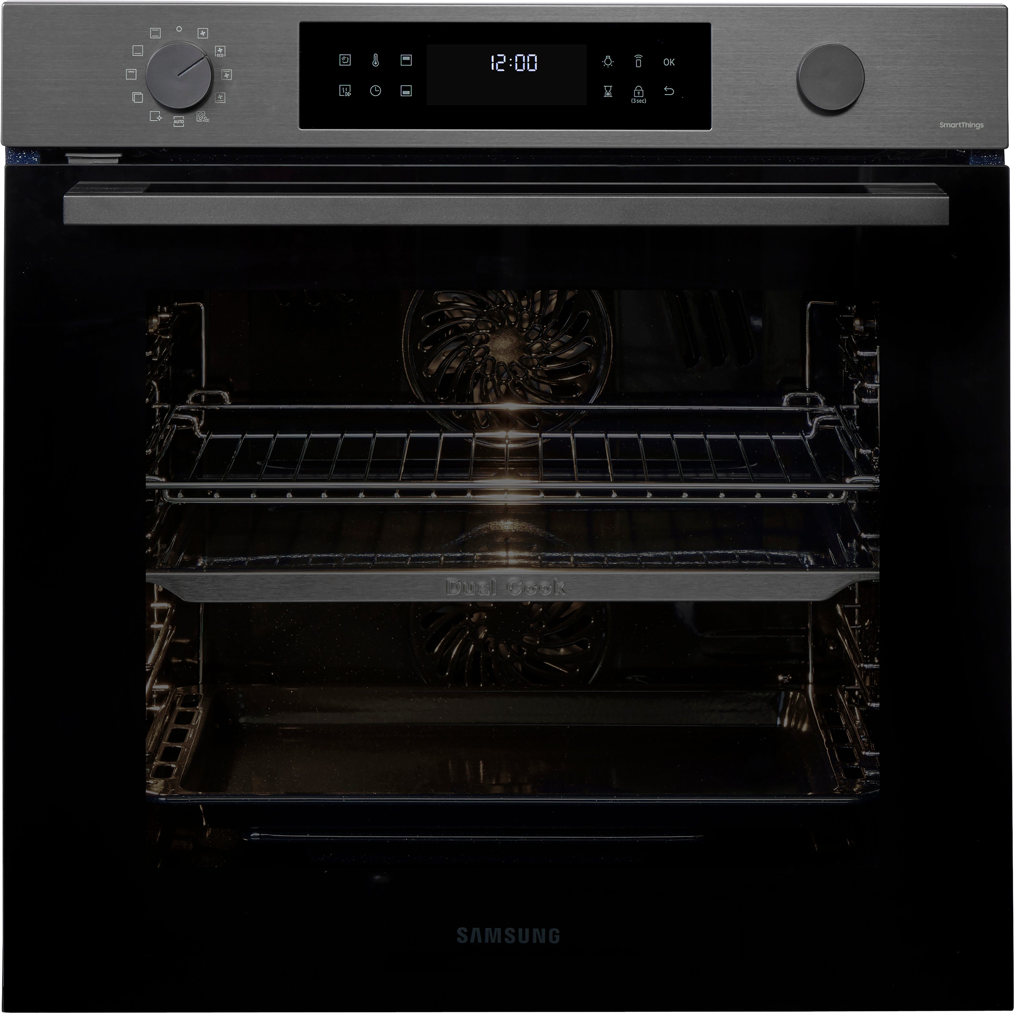 Samsung Inbouw pyrolyse oven NV7B44503DB Dual Cook – 1 Oven. Twee kookruimtes. Max. flexibiliteit. In matte optiek.