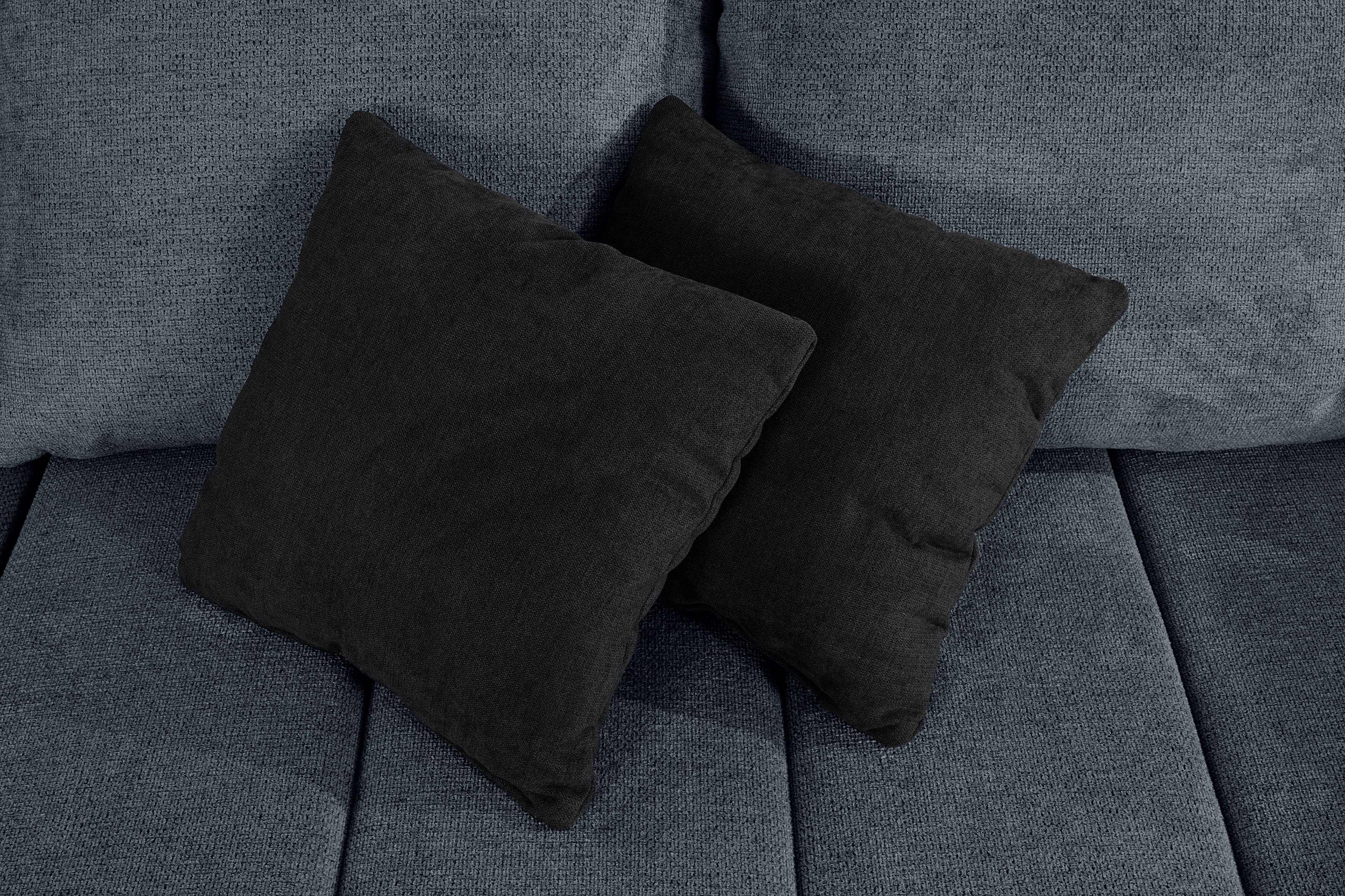INOSIGN Hoekbank Imola, elegant en modern, actuele stiksels in de zitting, comfortabel, L-vorm