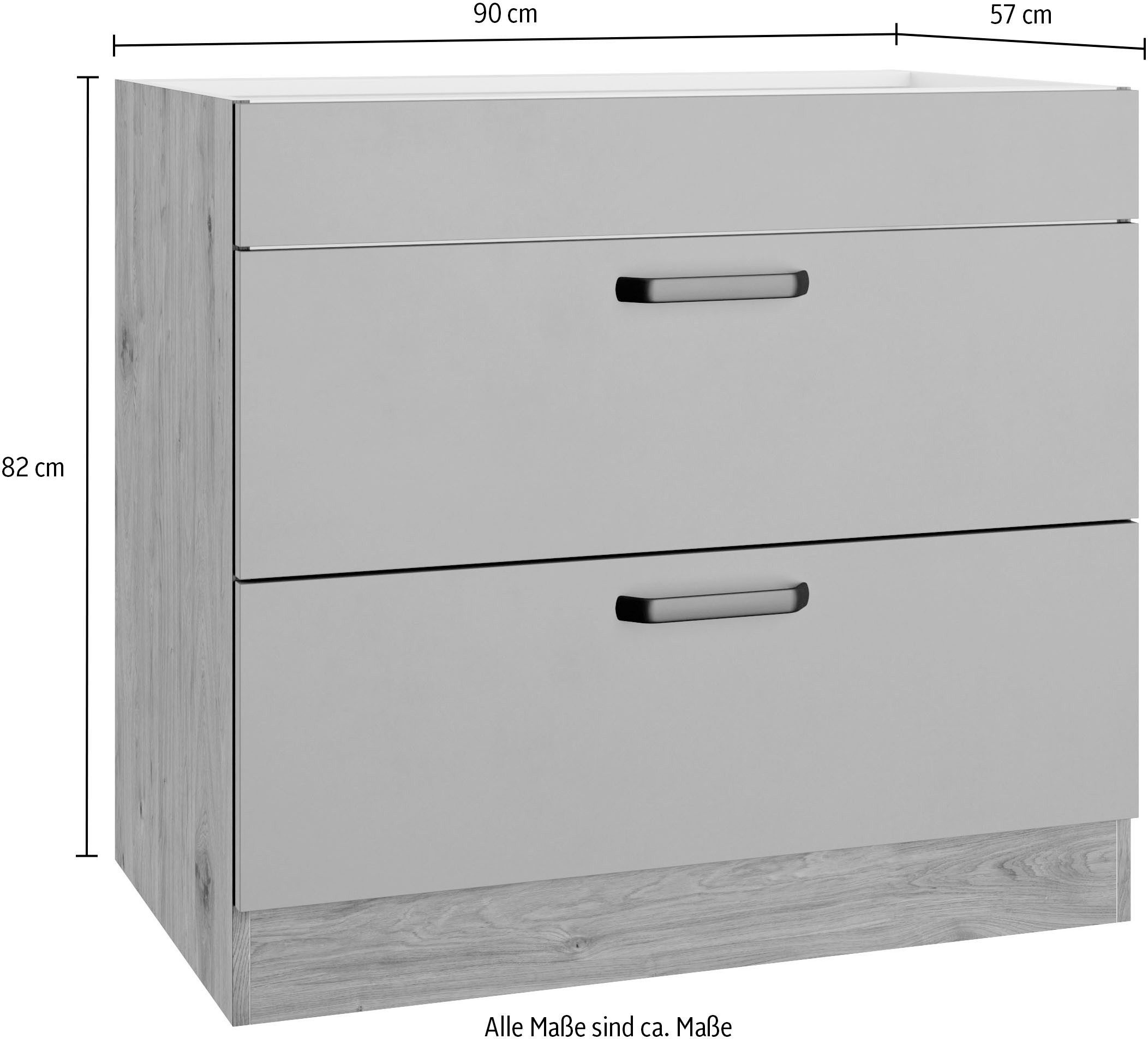 wiho Küchen Ombouwkast voor fornuis Elba Breedte 90-130 cm