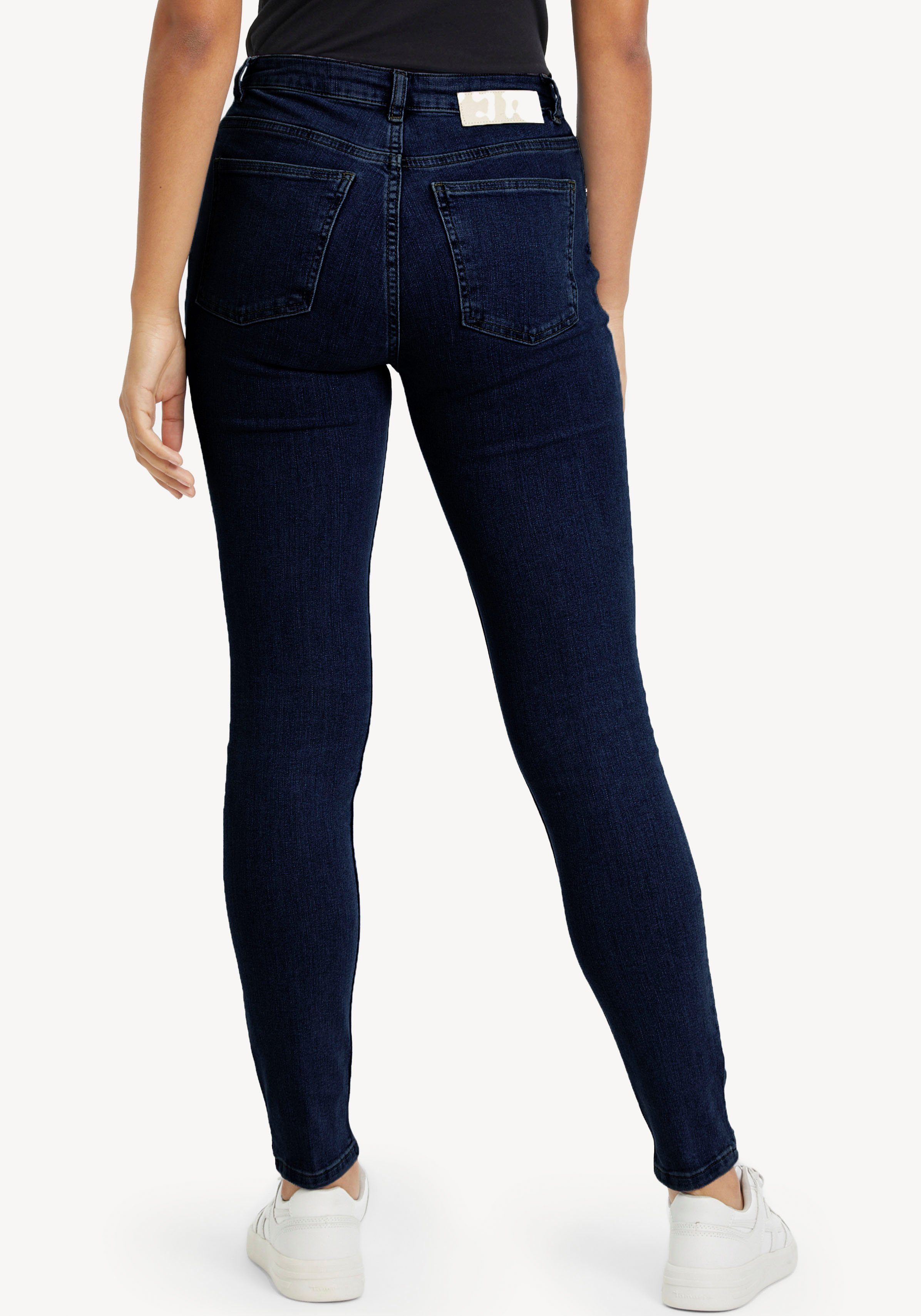Tamaris Slim fit jeans met logo-badge - nieuwe collectie
