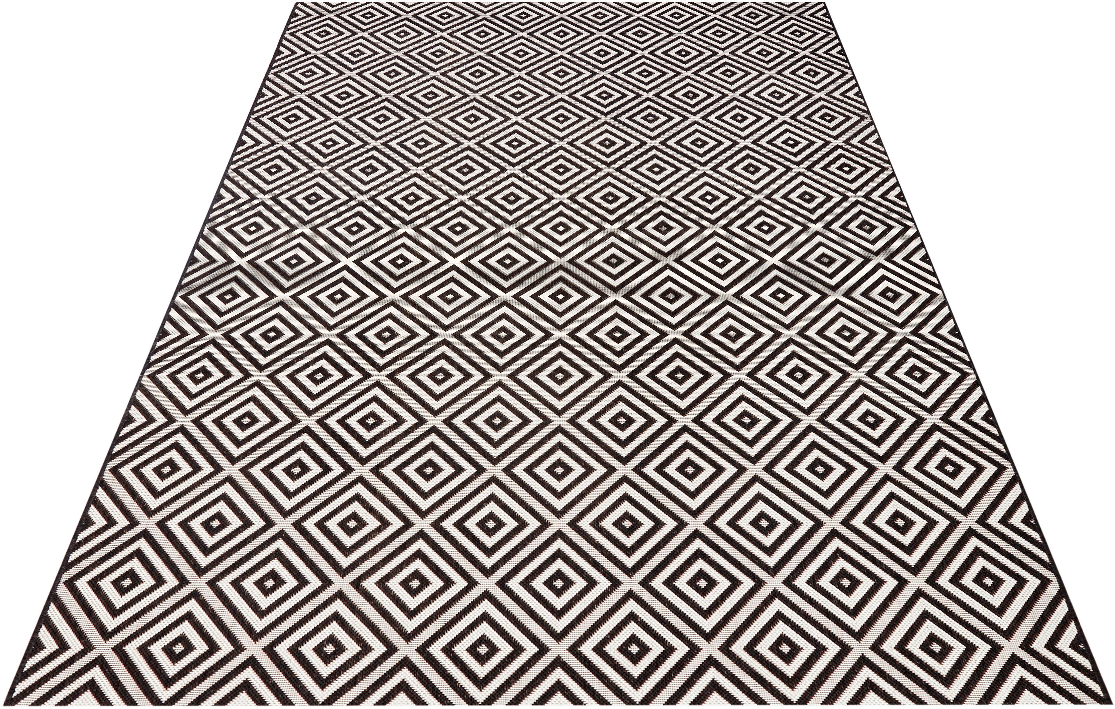 NORTHRUGS Vloerkleed Geruit Binnen- en buitengebruik, loper, weerbestendig, ruit, balkon, tuin, gang