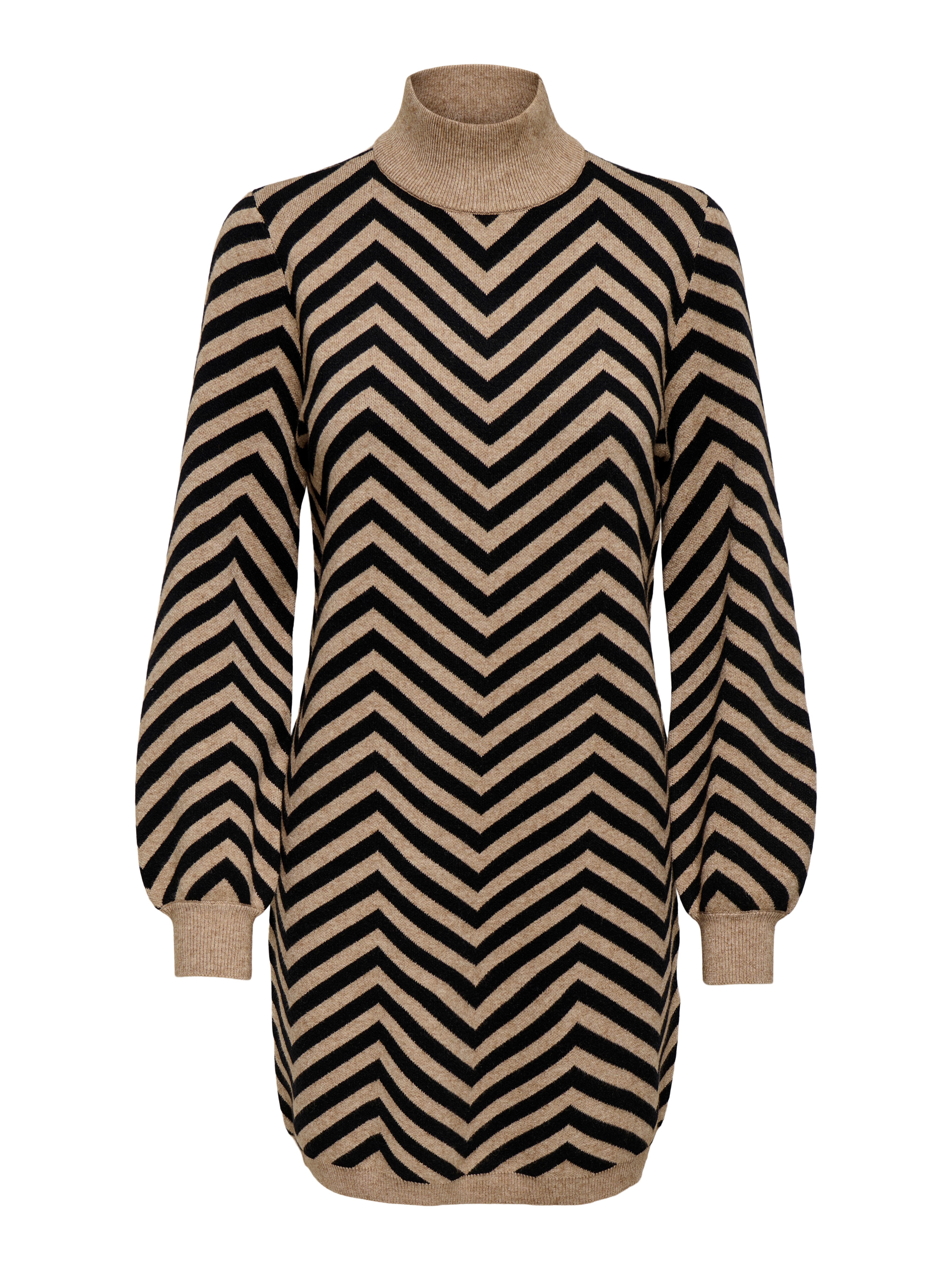 Only Gebreide jurk ONLJULIA LS HIGHNECK PATTERN DRESS KNT