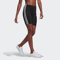 adidas sportswear short essentials 3-strepen korte tight (1-delig) zwart