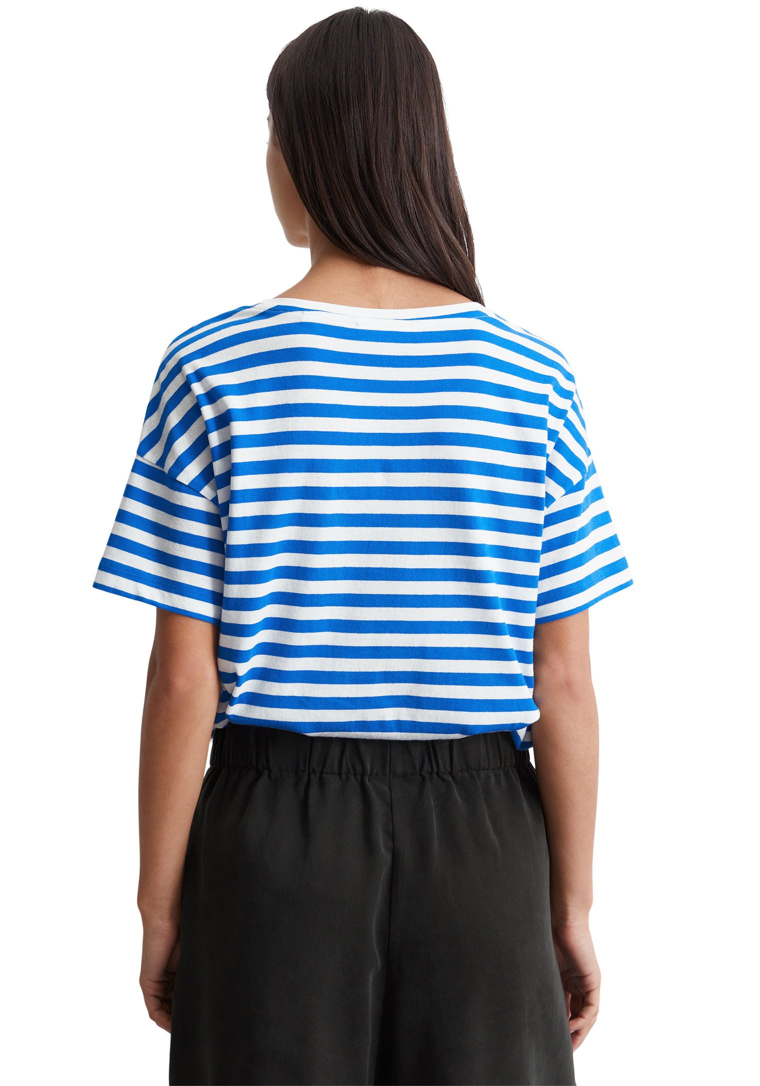 Marc O'Polo DENIM T-shirt van duurzame katoen gestreepte look