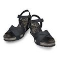 panama jack sandaaltjes vika shine met zacht voetbed zwart