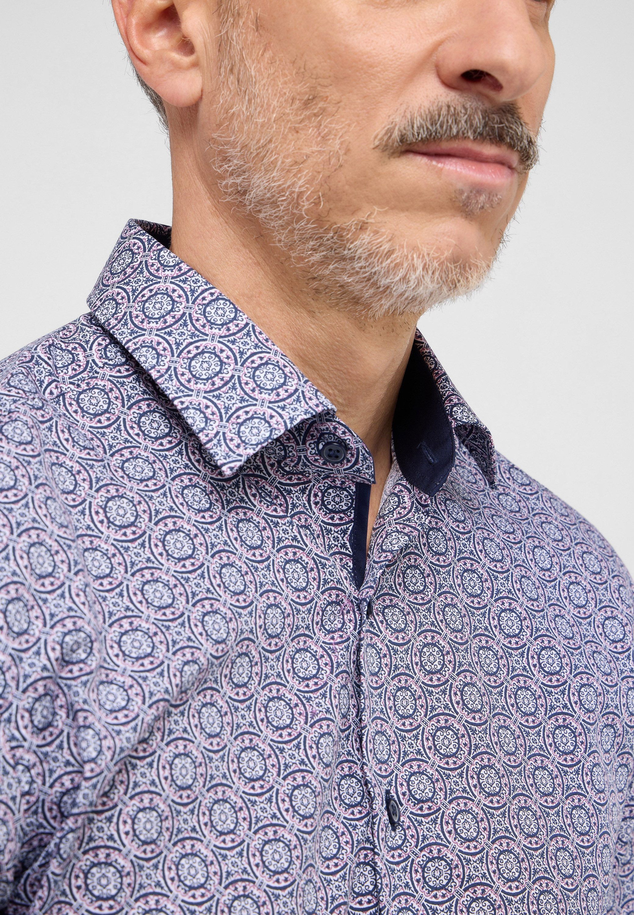 Eterna Overhemd met lange mouwen Slim fit NON IRON (strijkvrij)