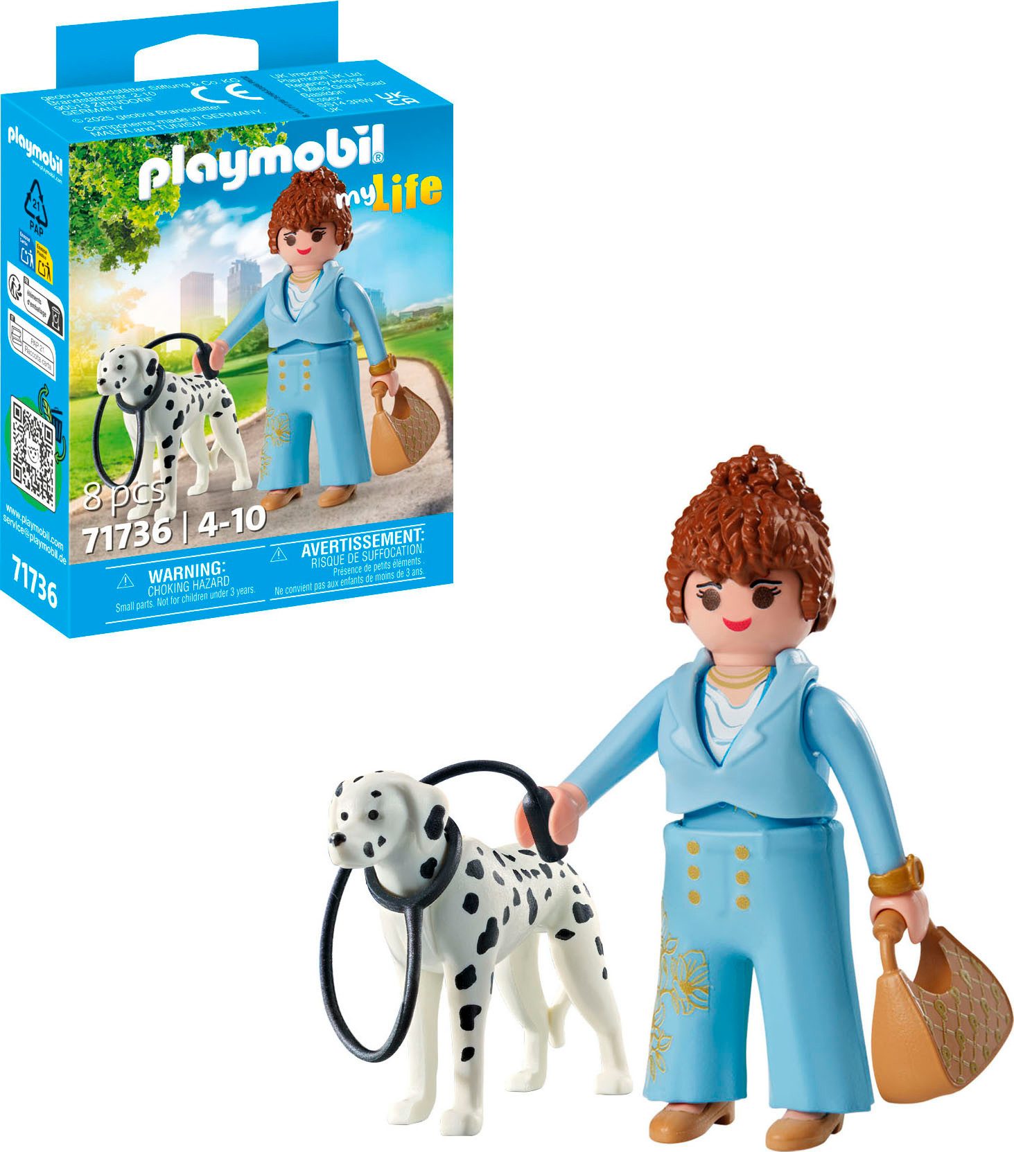 Playmobil® Constructie-speelset Managerin mit Dalmatiner (71736), Playmobil My Life (8-delig)