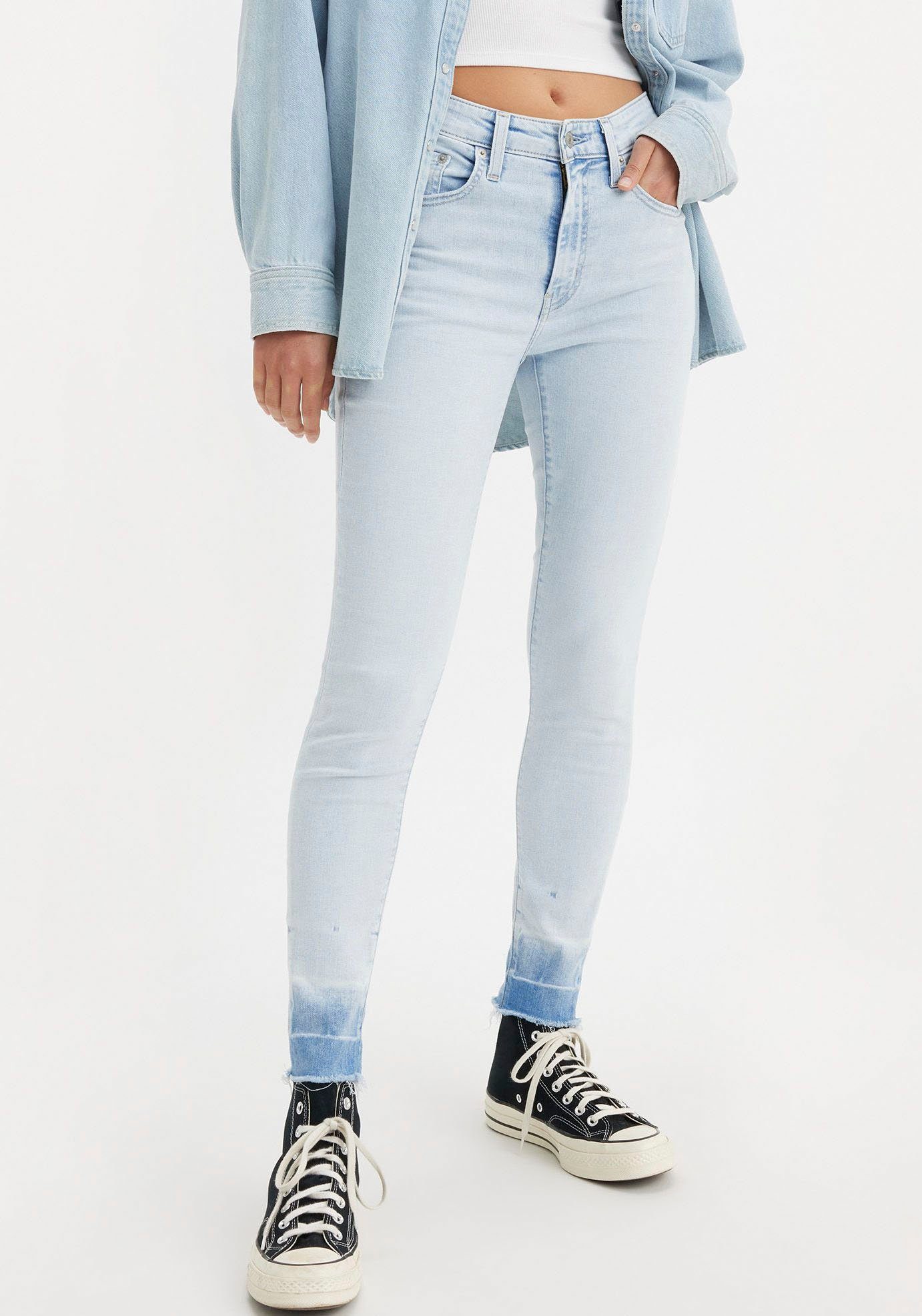 Levi's® Skinny fit jeans 721 High rise skinny met splitje in de zoom