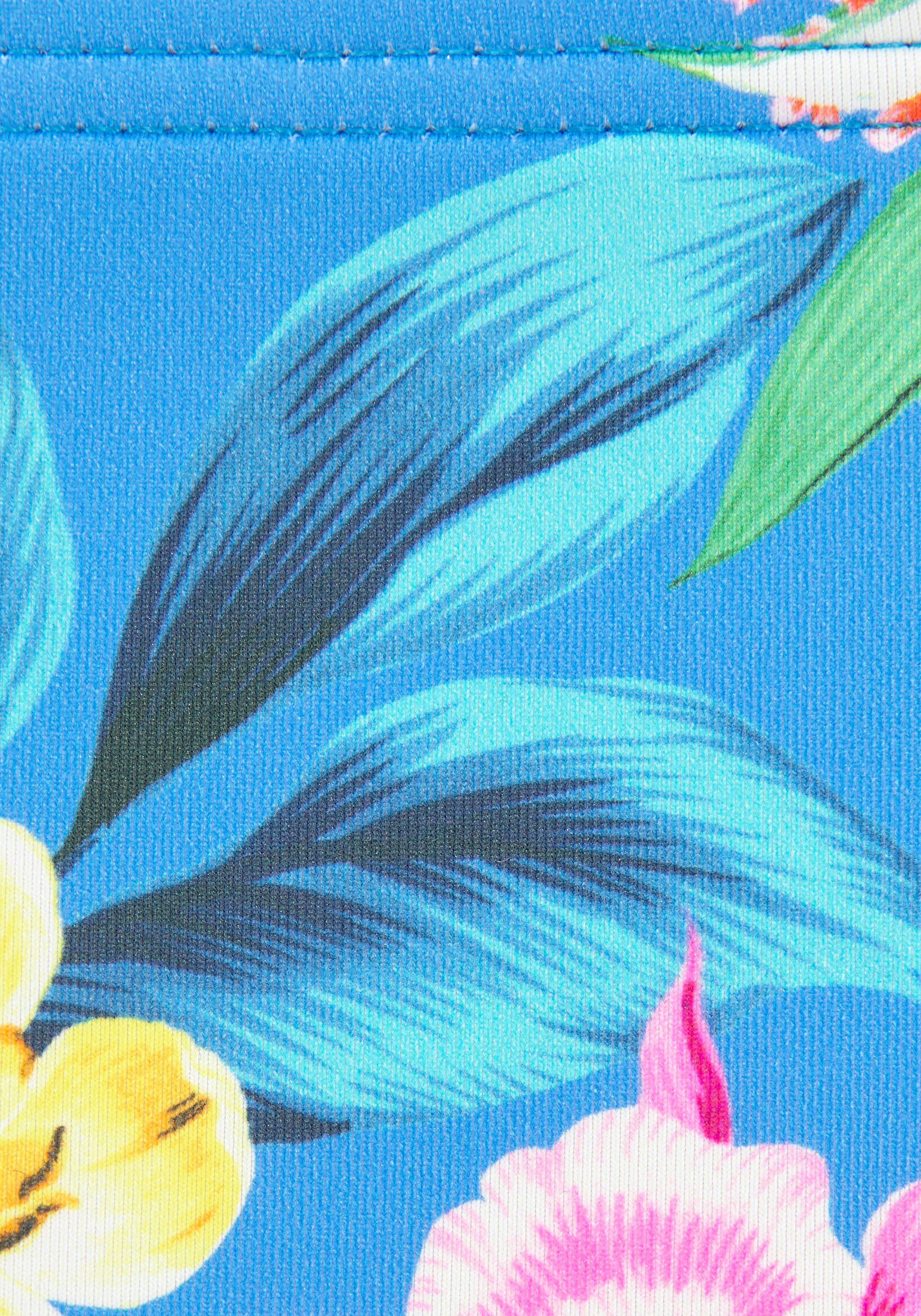 Venice Beach Bikinibroekje Hanni met tropische print en gele details