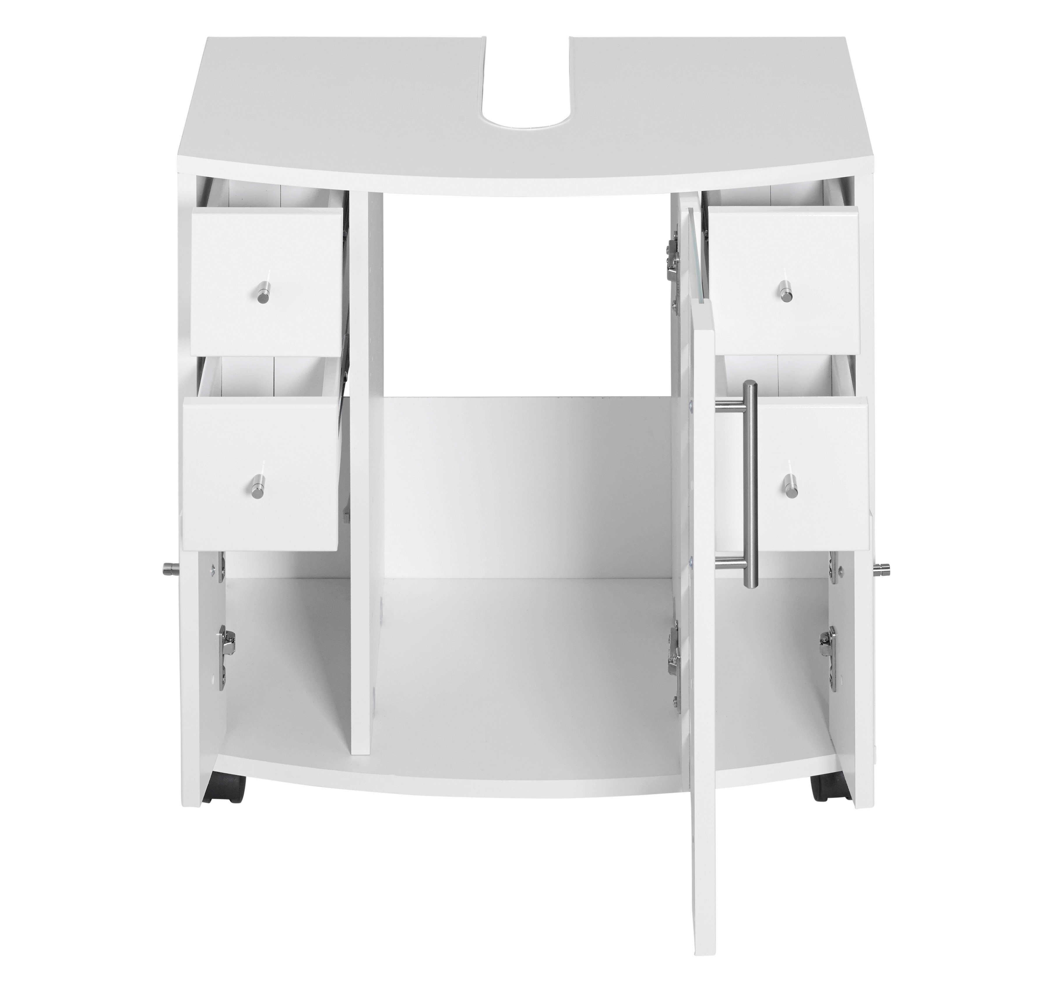 welltime Wastafelonderkast Jaca Breedte 60 cm, met hoogglanzende fronten