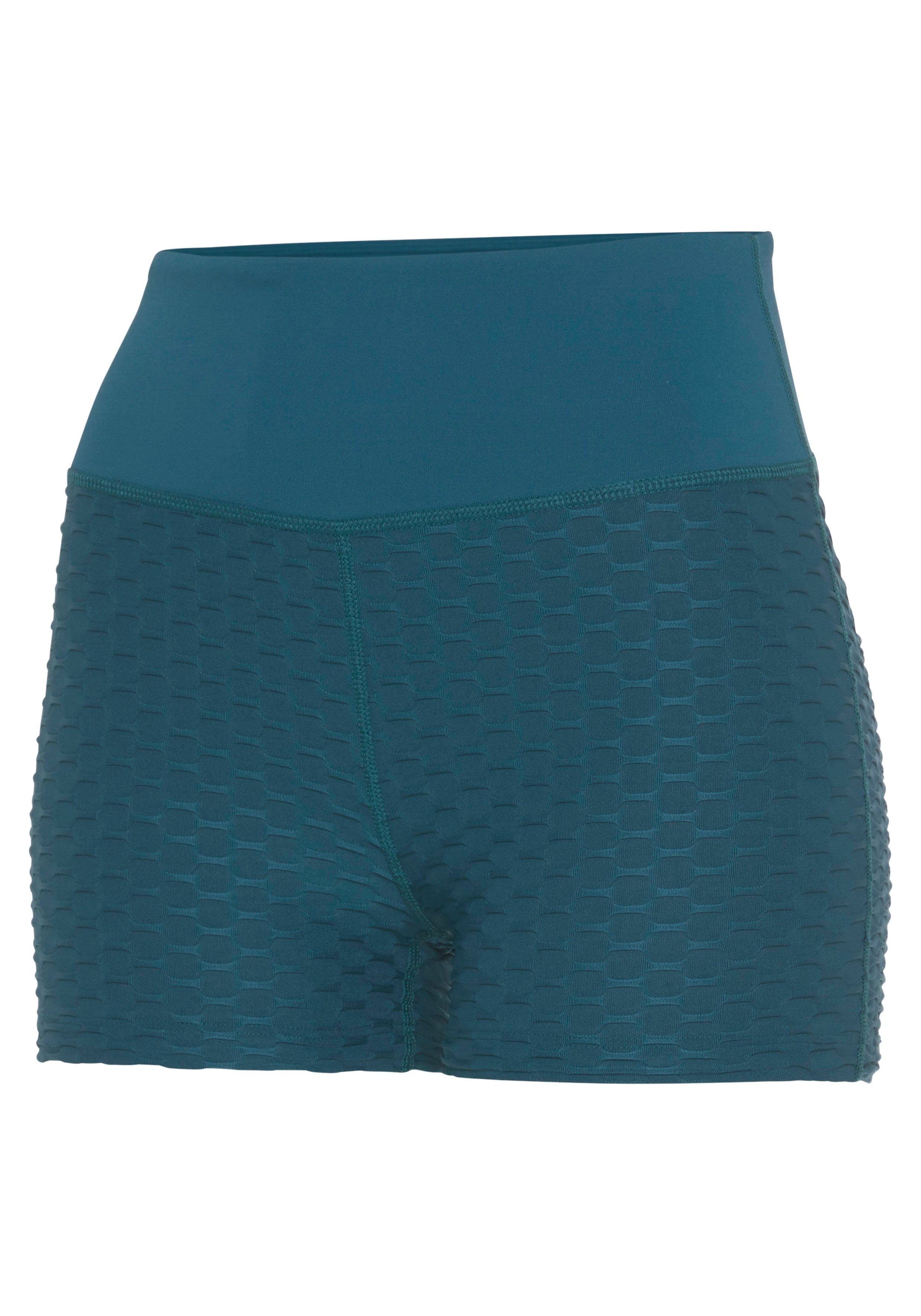 vivance active Short met brede tailleband en honingraatlook