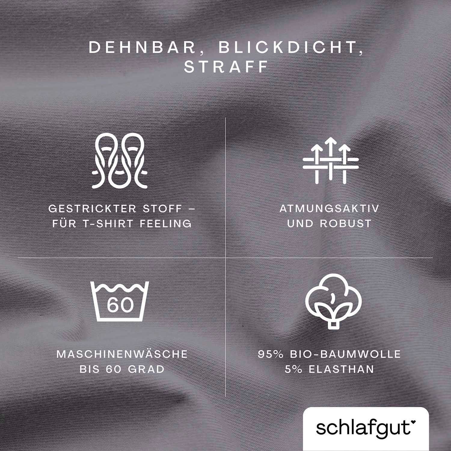 Schlafgut Hoeslaken PURE biologische katoen met elastaan, rekbaar en ondoorzichtig, strak, bedlakens (1 stuk)